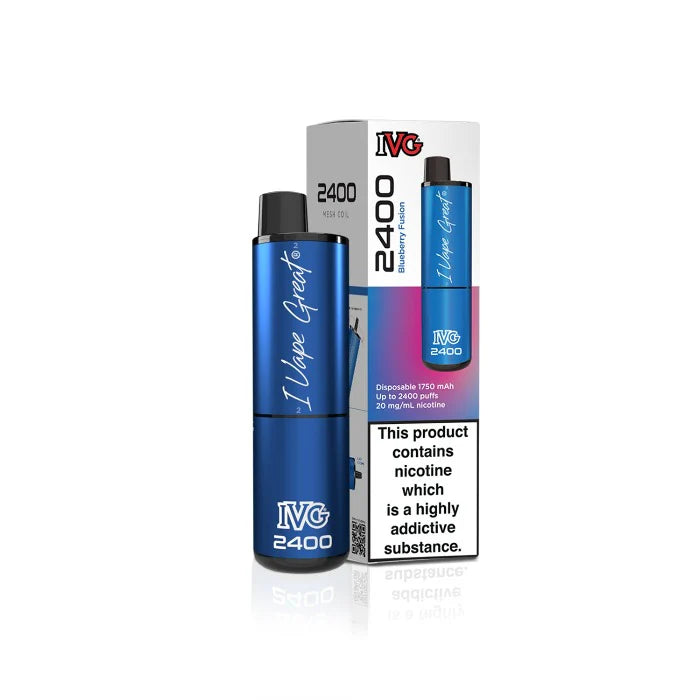 Blueberry Fusion IVG 2400 Disposable Vape - Shop Vapour