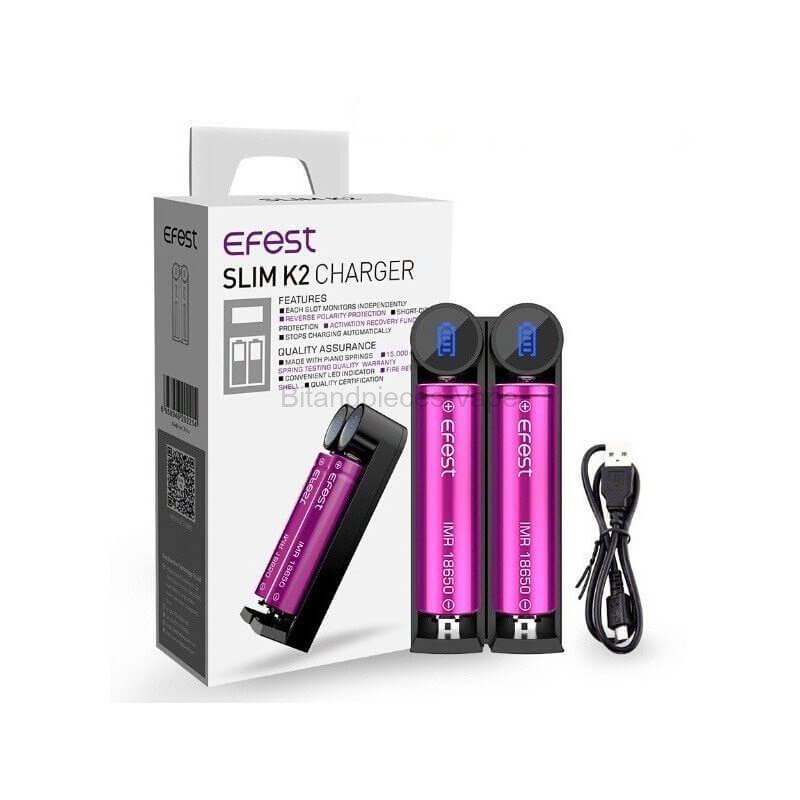 Efest Slim K2 Battery Charger - Shop Vapour