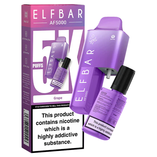 Grape Elf Bar AF5000 Disposable Vape - Shop Vapour