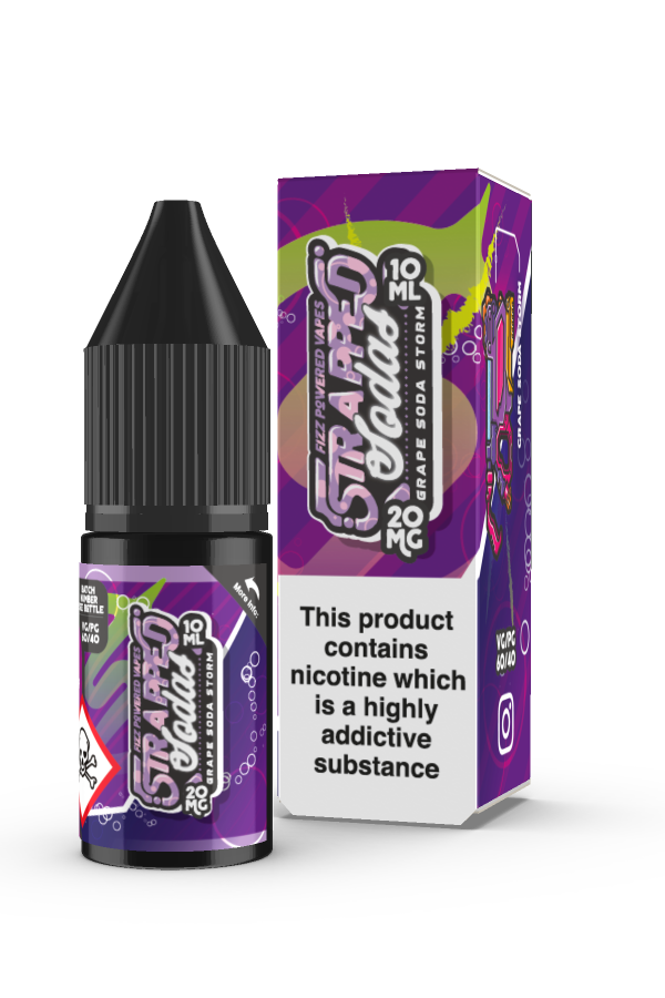 Grape Soda Storm Nic Salt E-Liquid by Strapped - Shop Vapour