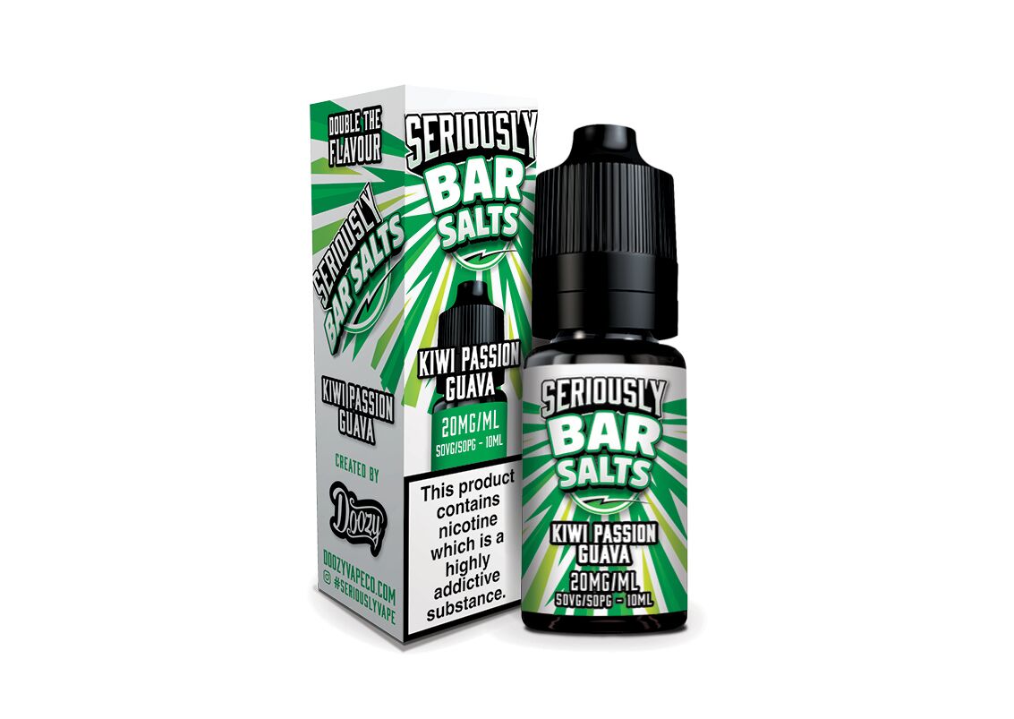 Kiwi Passion Guava Nic Salt E-liquid by Seriously Salts - Shop Vapour