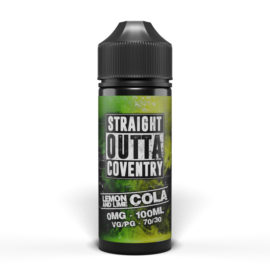Lemon and Lime Cola 100ml Shortfill E-Liquid by Straight outta Coventry - Shop Vapour