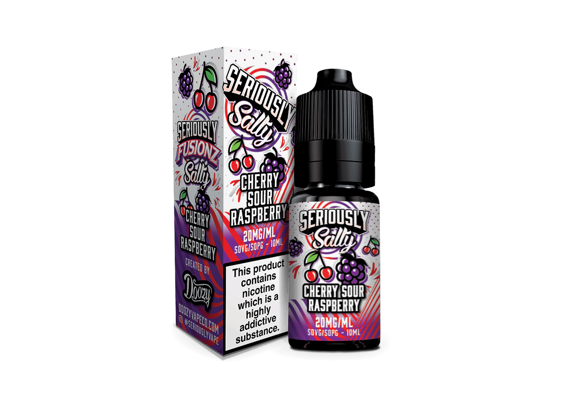 Salty Cherry Sour Raspberry Nic Salt E-liquid by Seriously Fusionz - Shop Vapour