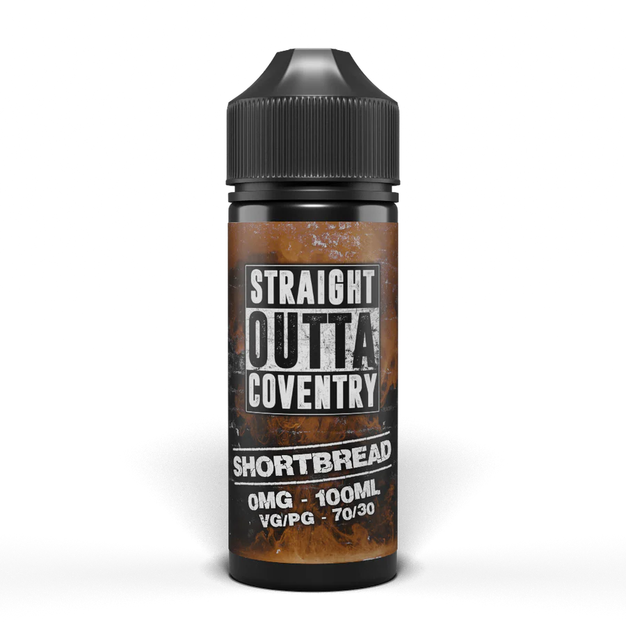 Shortbread 100ml Shortfill E-Liquid by Straight outta Coventry - Shop Vapour