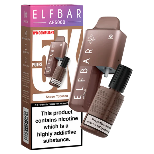 Snoow Tobacco Elf Bar AF5000 Disposable Vape - Shop Vapour