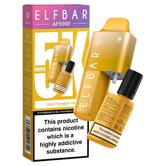 Sour Pineapple Ice Elf Bar AF5000 Disposable Vape - Shop Vapour