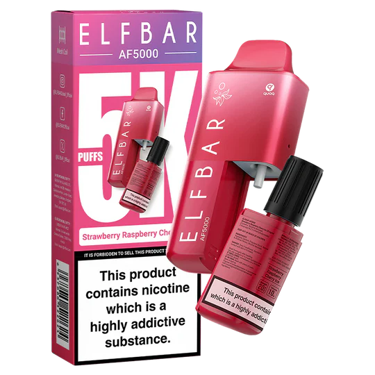 Strawberry Raspberry Cherry Ice Elf Bar AF5000 Disposable Vape - Shop Vapour