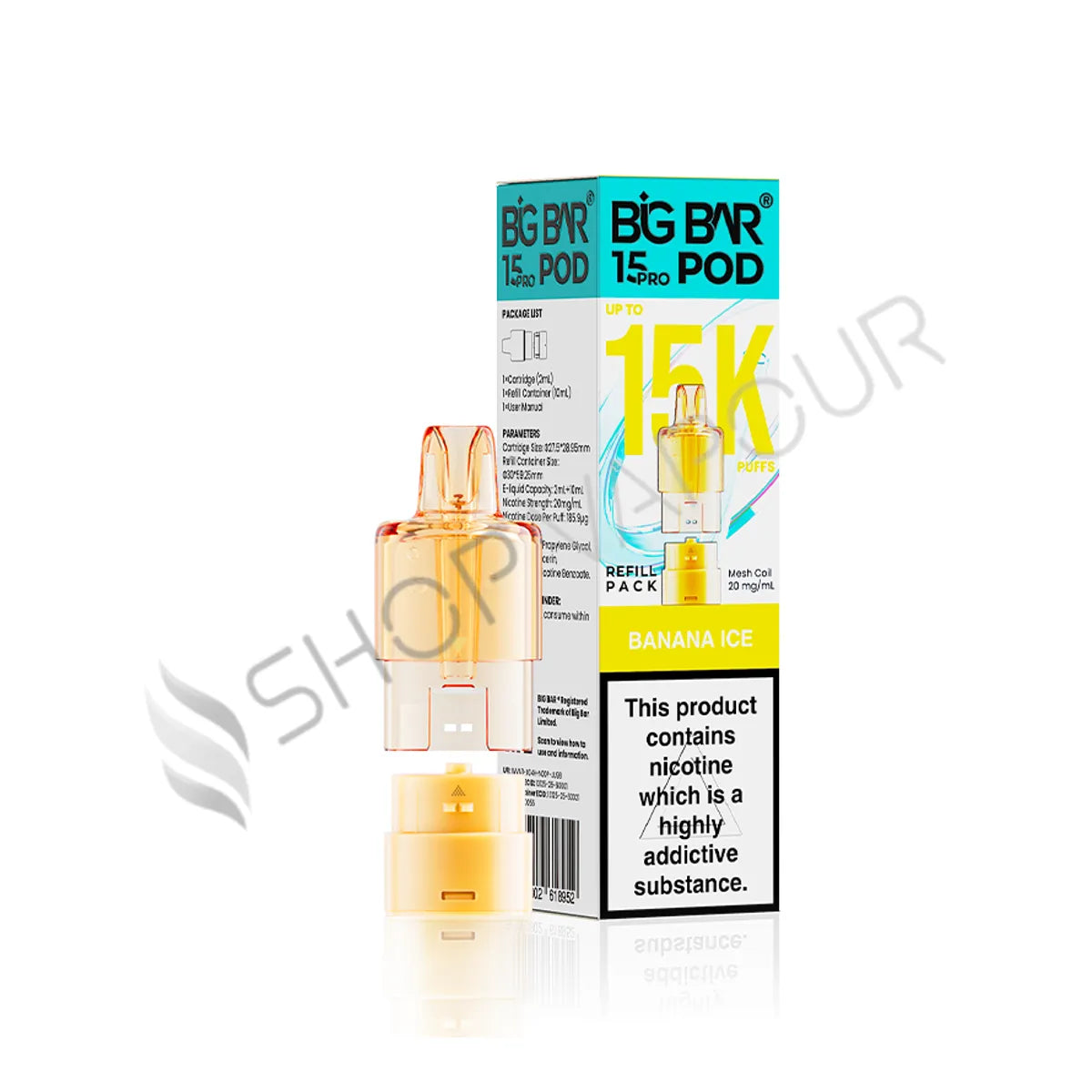 Banana Ice 15K Pro Prefilled Pod & Refill by Big Bar