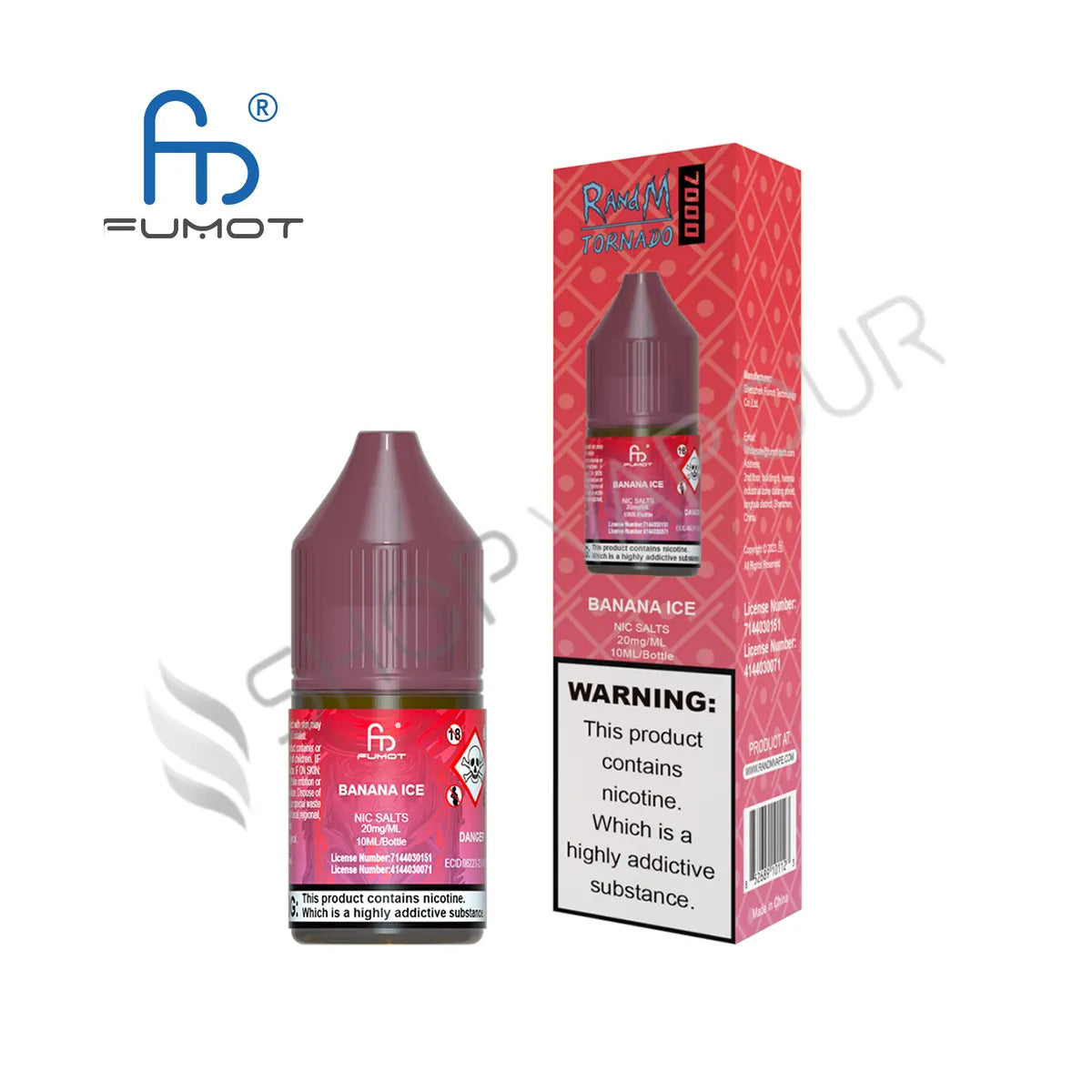 Banana Ice Nic Salt E-Liquid by RandM 7000