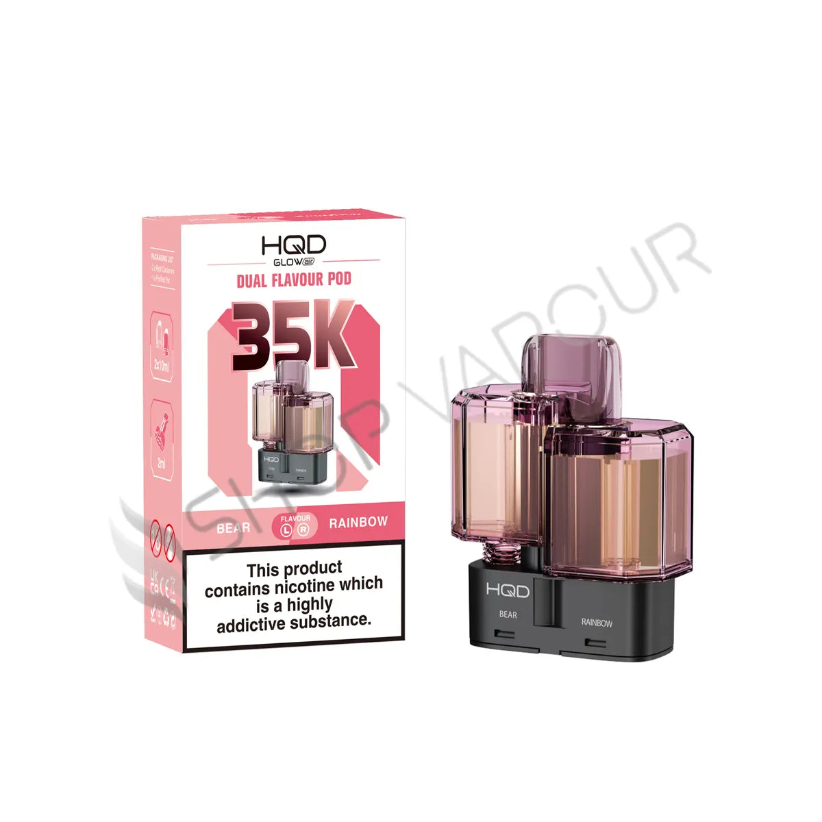 Bear & Rainbow BG Glow Air 35K Prefilled Pod & Refill by HQD
