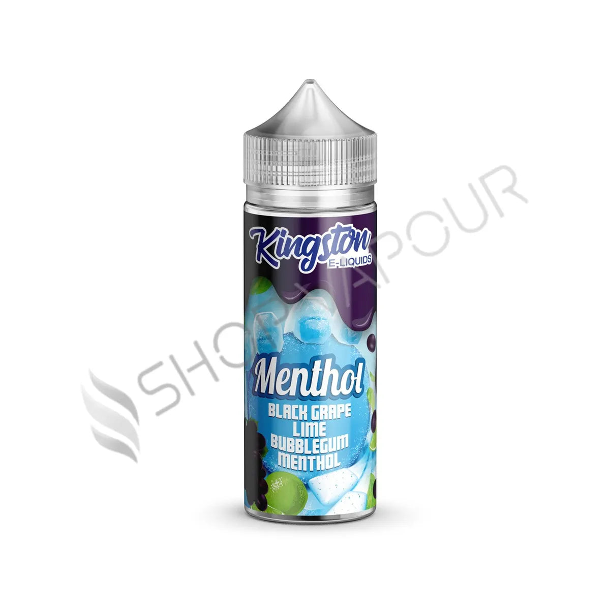 Black Grape, Lime Bubblegum Menthol 100ml Shortfill E-Liquid by Kingston Menthol