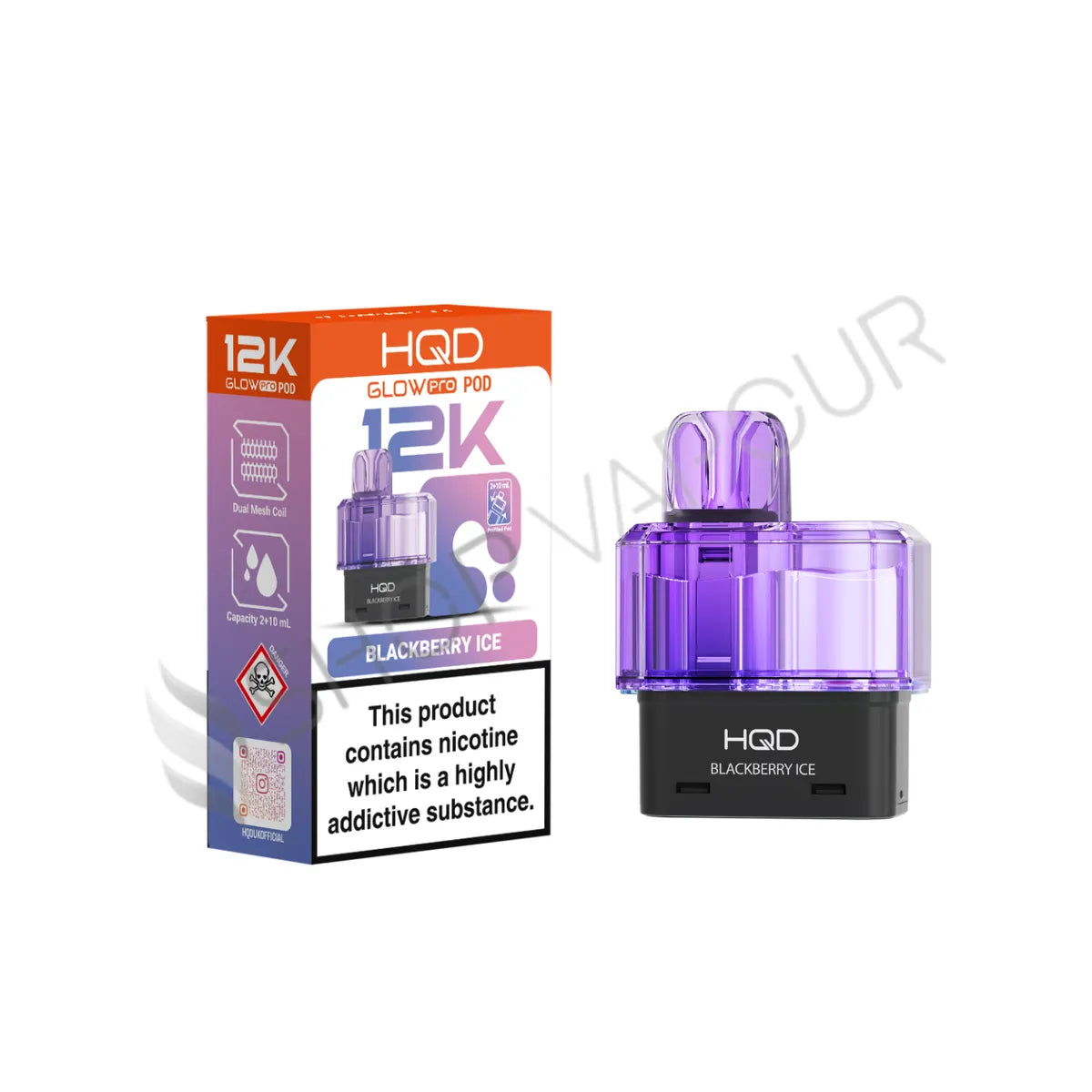 Blackberry Ice Glow Pro 12K Prefilled Pod & Refill by HQD