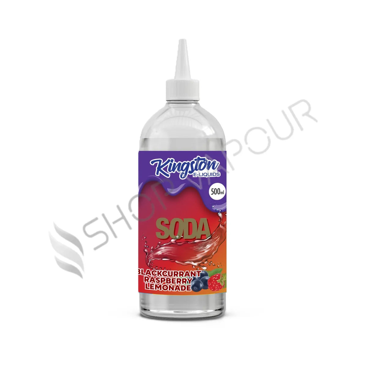 Blackcurrant Raspberry Lemonade 500ml Shortfill E-Liquid by Kingston