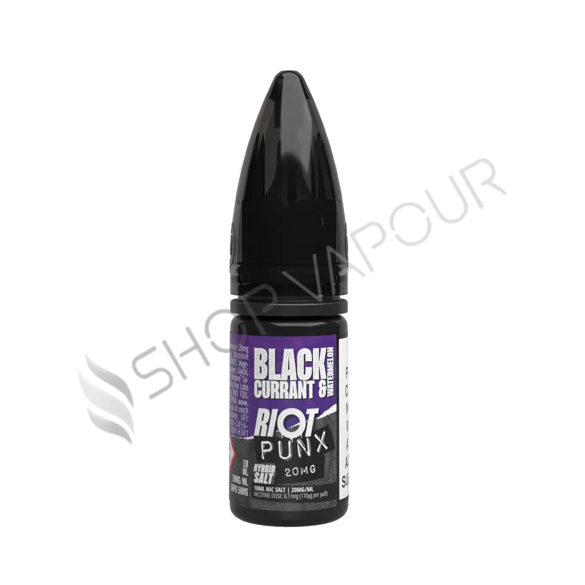 Blackcurrant Watermelon Nic Salt E-Liquid by Riot Punx
