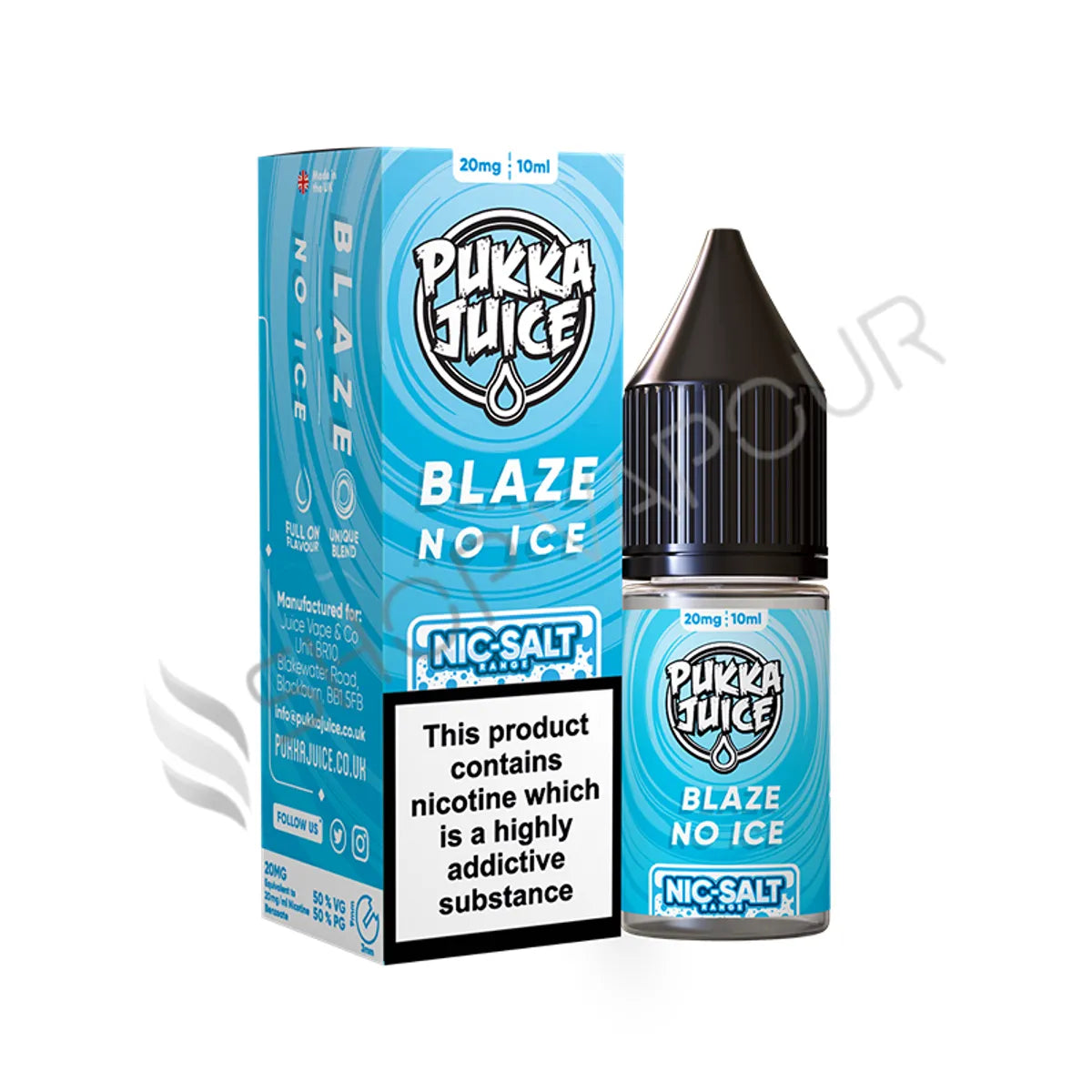 Blaze No Ice Nic Salt E-Liquid by Pukka Juice