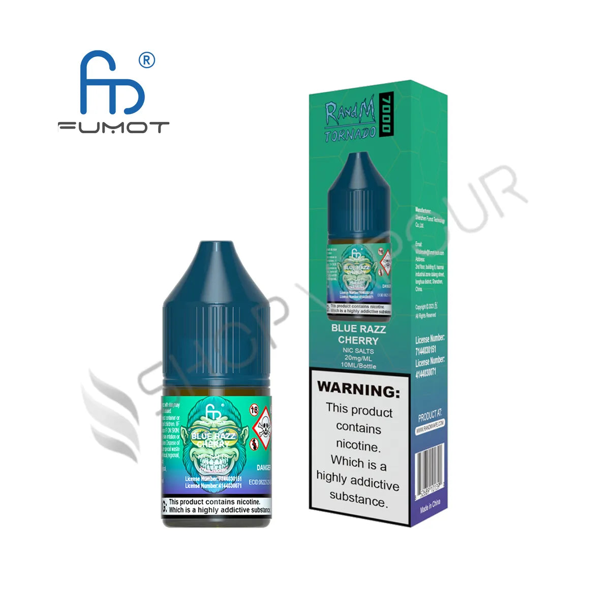 Blue Razz Cherry Nic Salt E-Liquid by RandM 7000