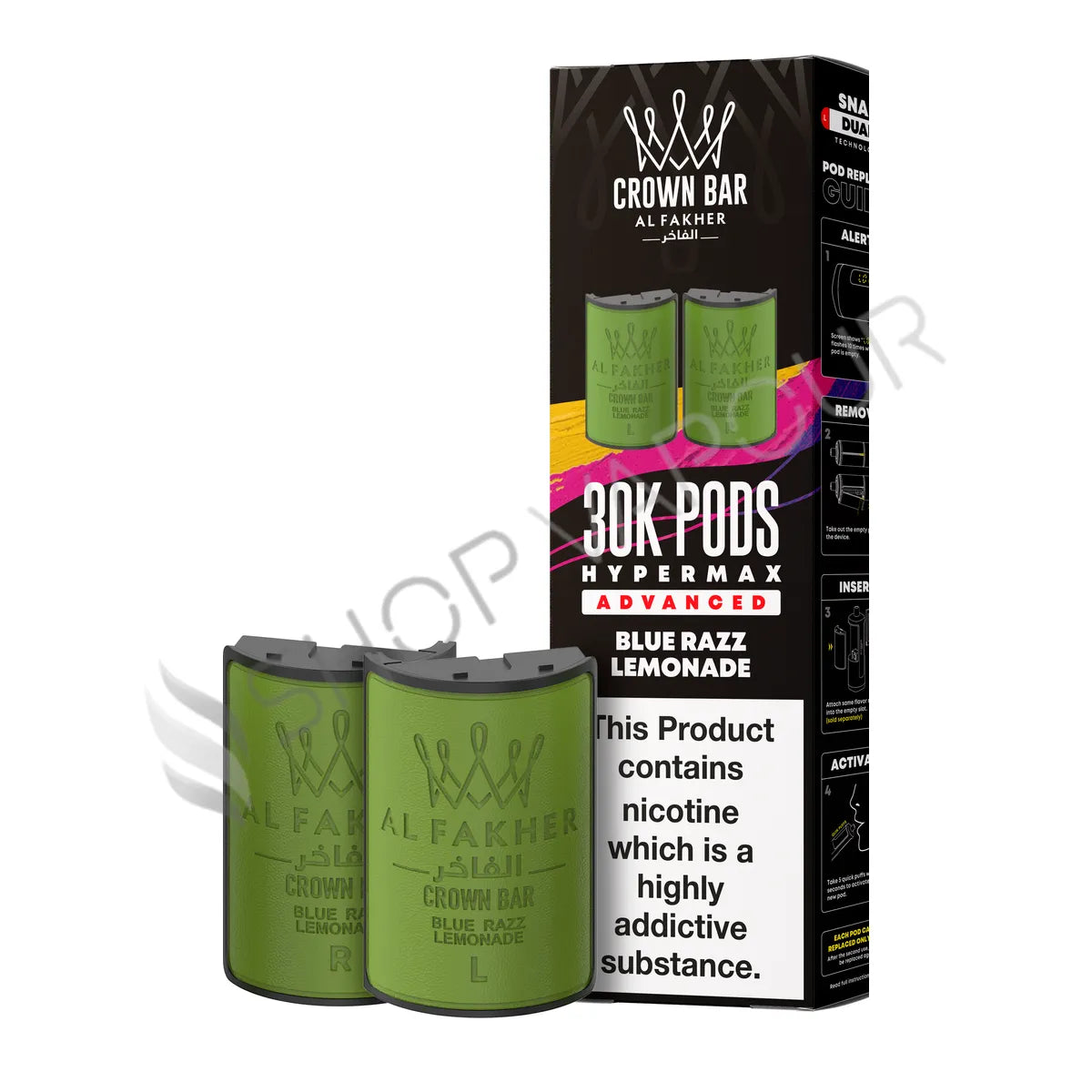Blue Razz Lemonade 30K Hypermax Prefilled Pod & Refill by Al Fakher