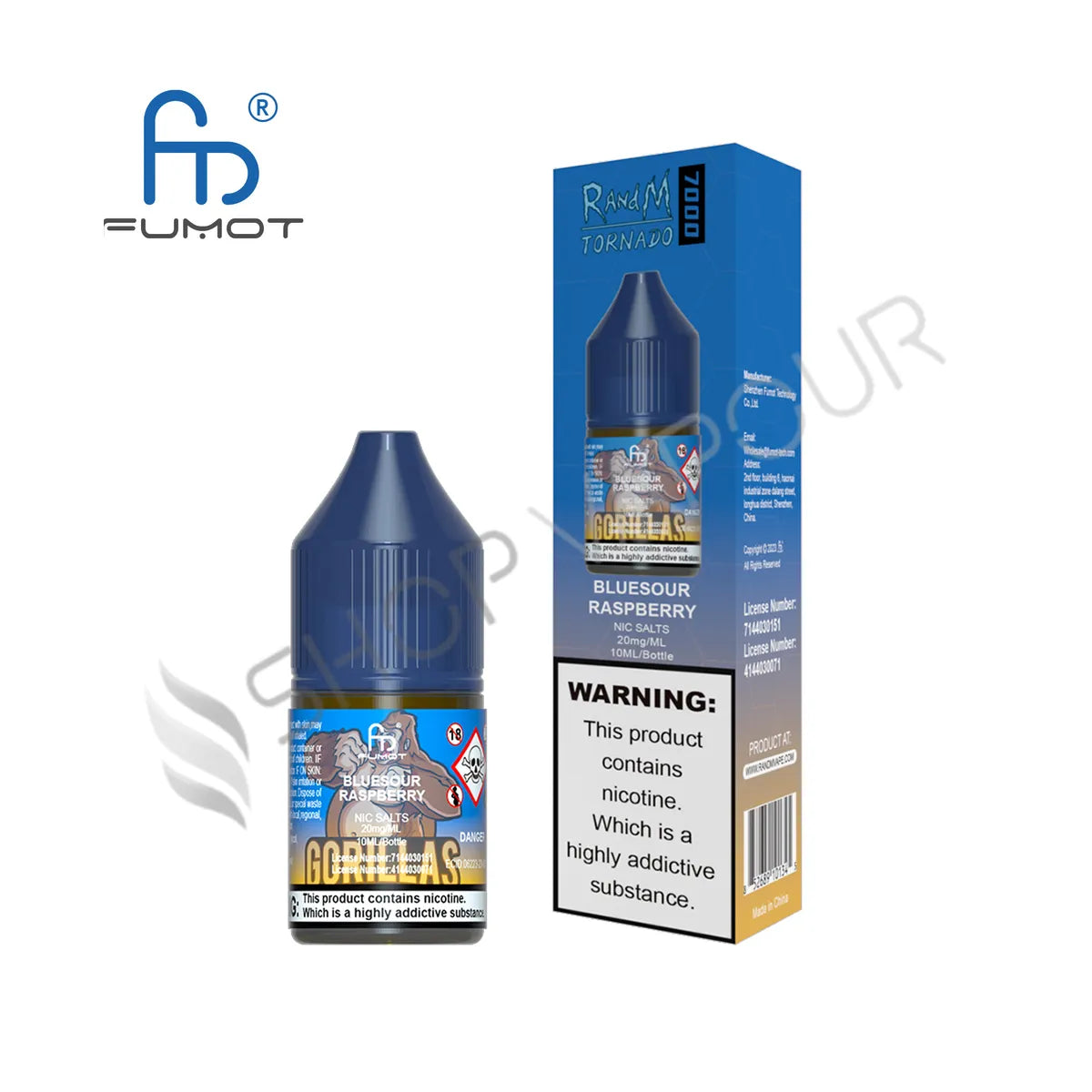 Blue Sour Raspberry Nic Salt E-Liquid by RandM 7000