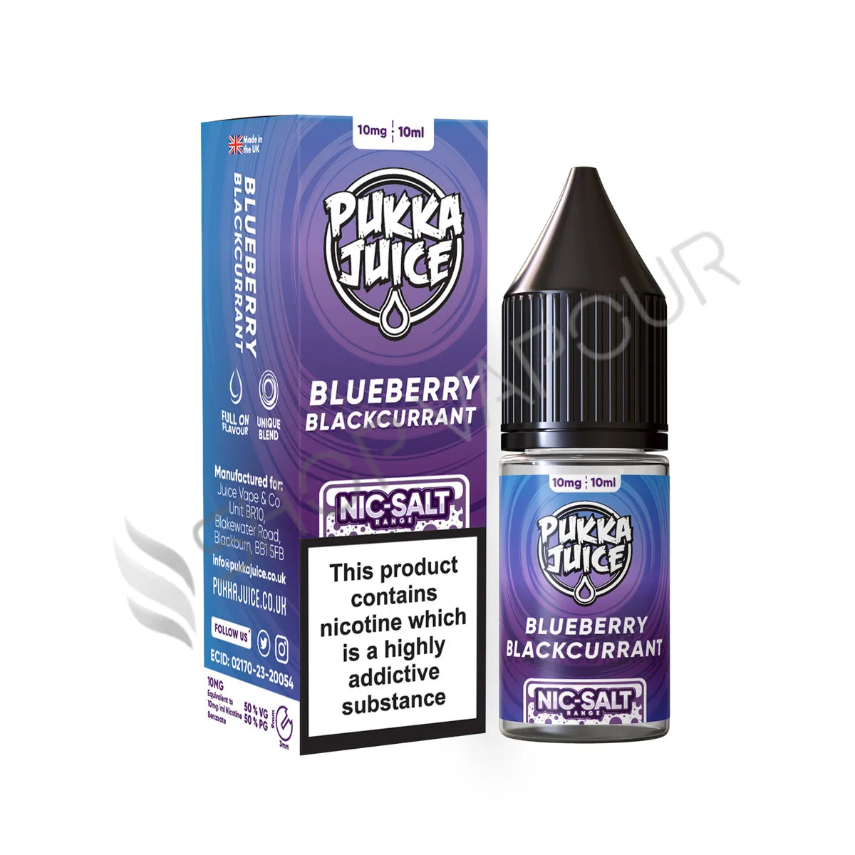 Blueberry Blackcurrant Nic Salt E-Liquid by Pukka Juice