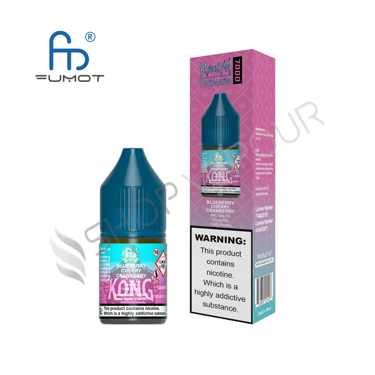 Blueberry Cherry Cranberry Nic Salt E-Liquid by RandM 7000