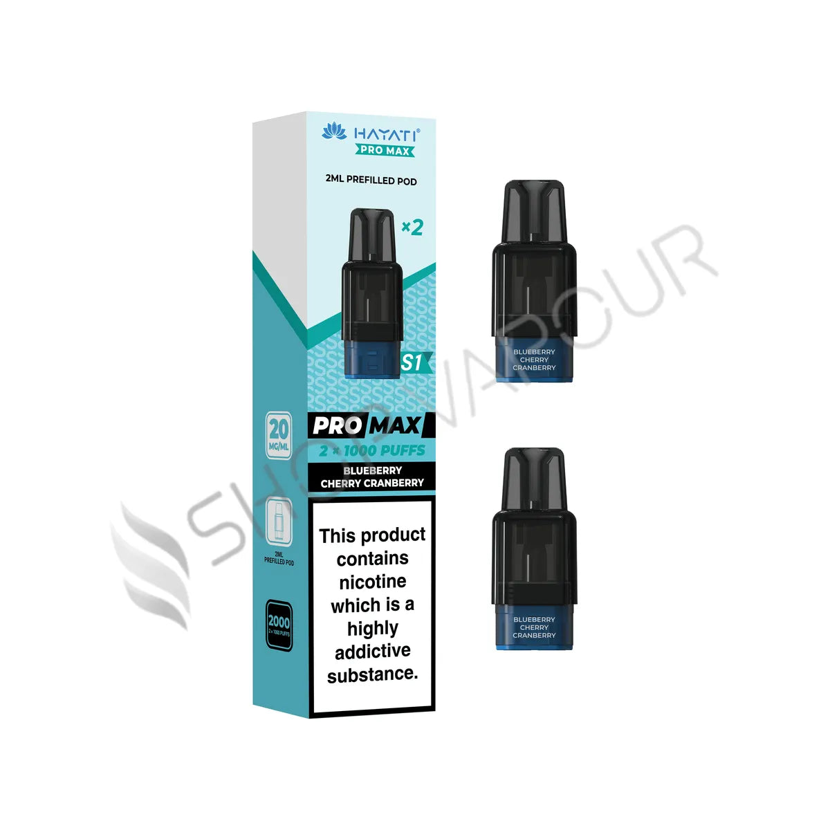 Blueberry Cherry Cranberry Pro Max S1 Prefilled Pods by Hayati