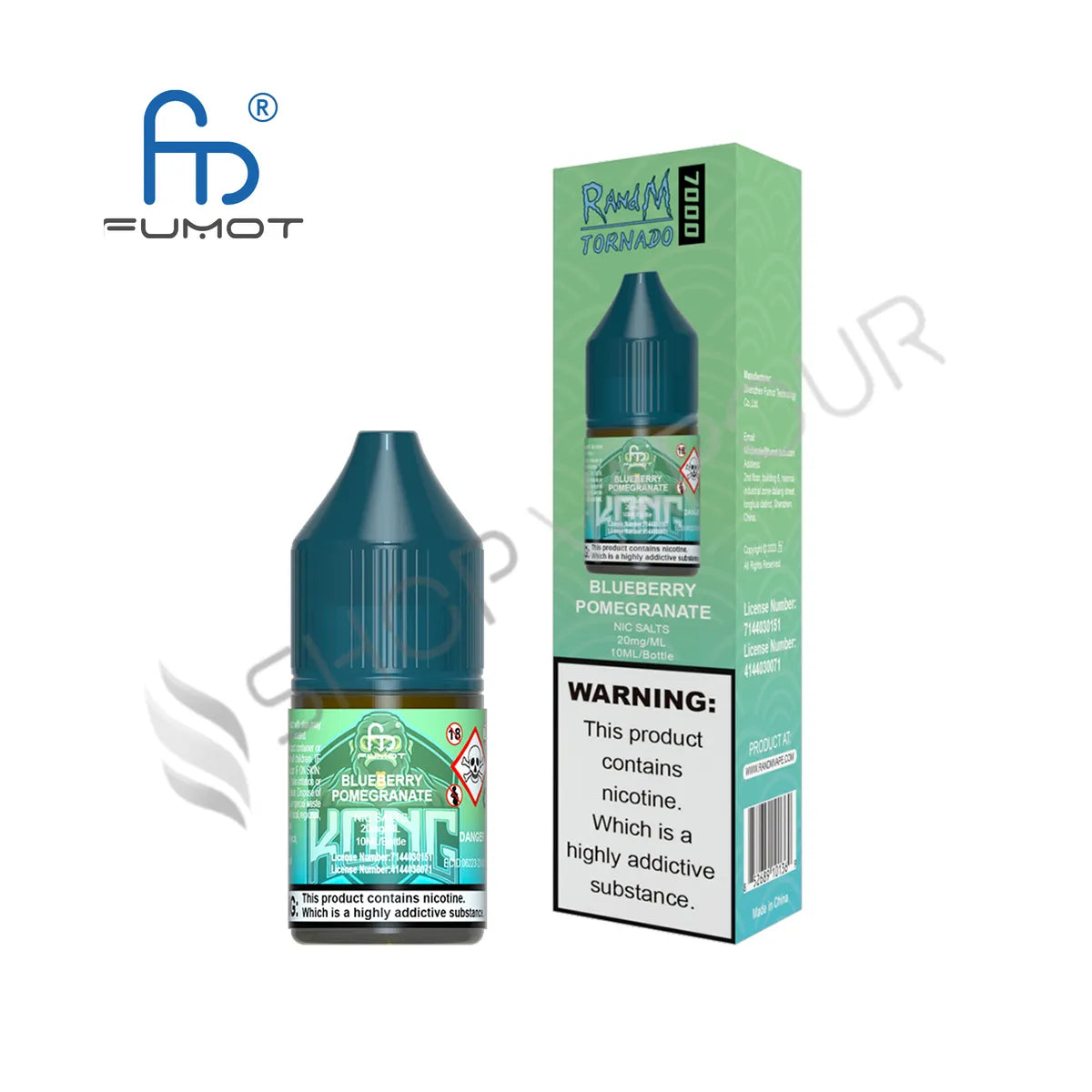 Blueberry Pomegranate Nic Salt E-Liquid by RandM 7000