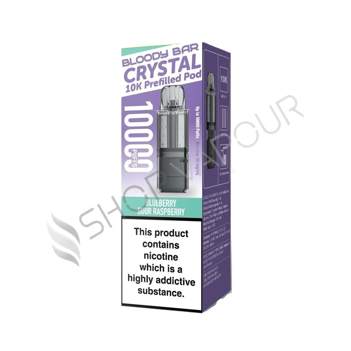 Blueberry Sour Raspberry Crystal 10K Prefilled Pod & Refill by Bloody Bar