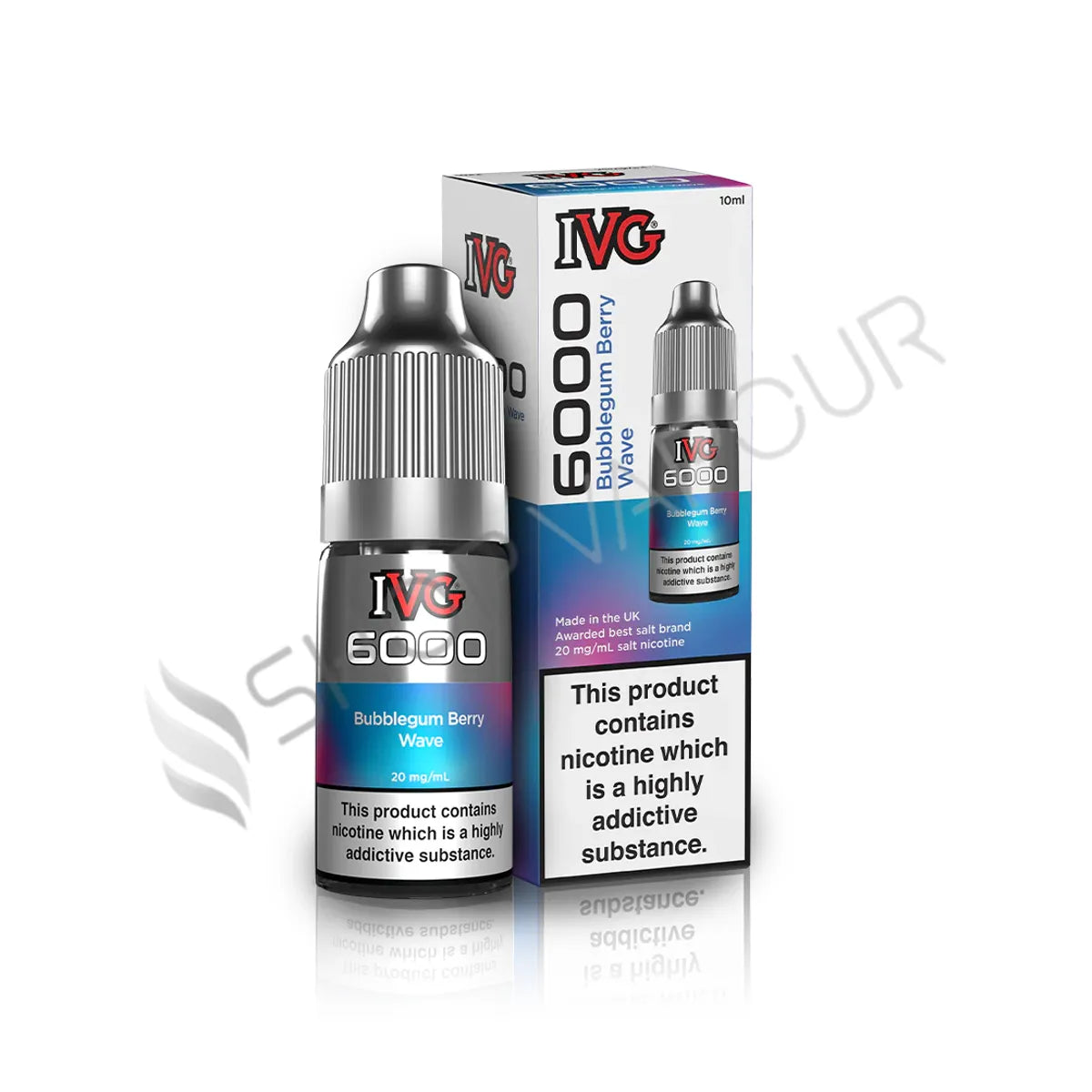 Bubblegum Berry Wave Nic Salt E-Liquid by IVG 6000