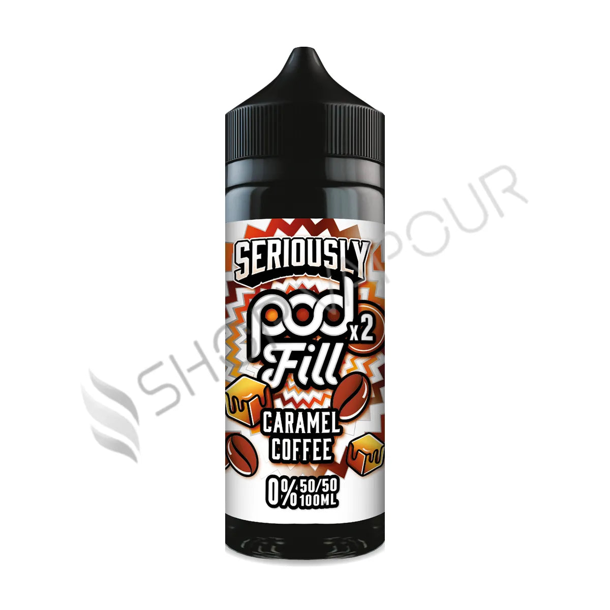 Caramel Coffee 100ml Shortfill E-Liquid by Seriously Pod Fill X2
