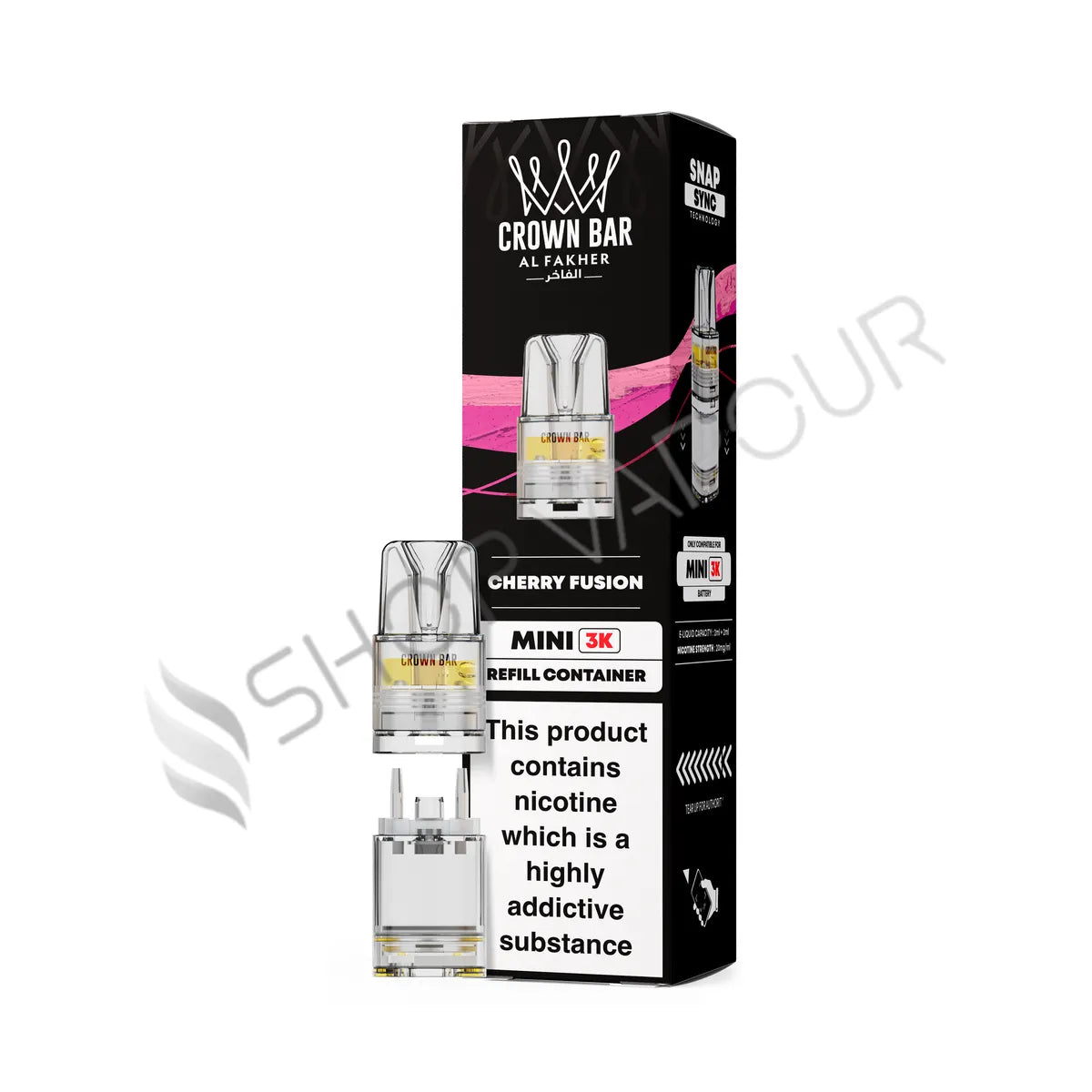 Cherry Fusion Crown Bar Mini 3K Prefilled Pod & Refill by Al Fakher