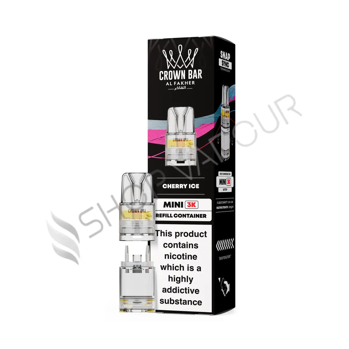 Cherry Ice Crown Bar Mini 3K Prefilled Pod & Refill by Al Fakher