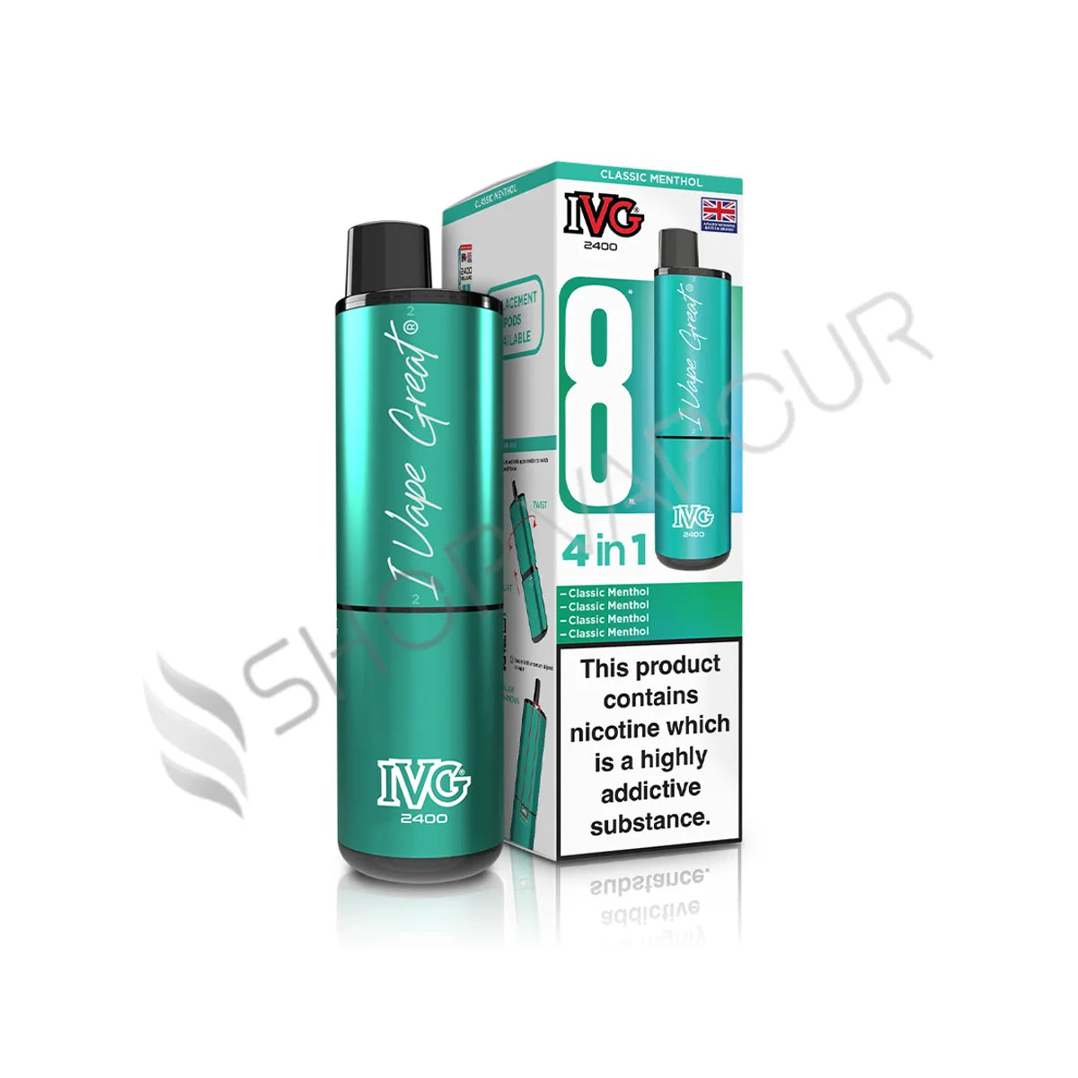 Classic Menthol IVG 2400 Prefilled Pod Kit