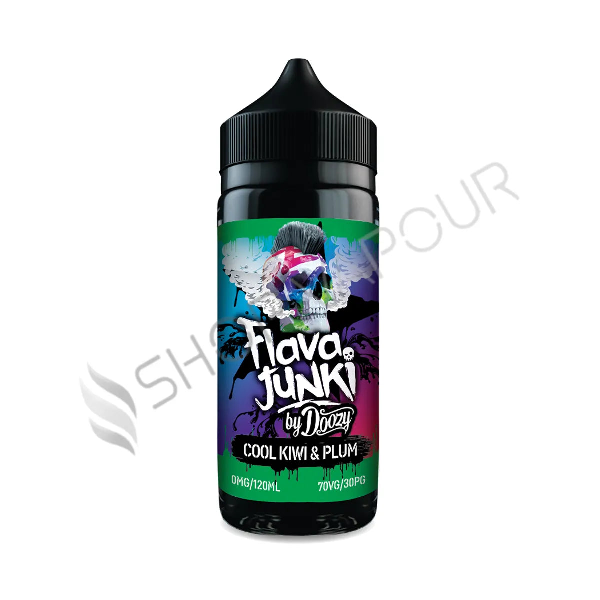 Cool Kiwi and Plum 100ml Shortfill E-Liquid by Flava Junki