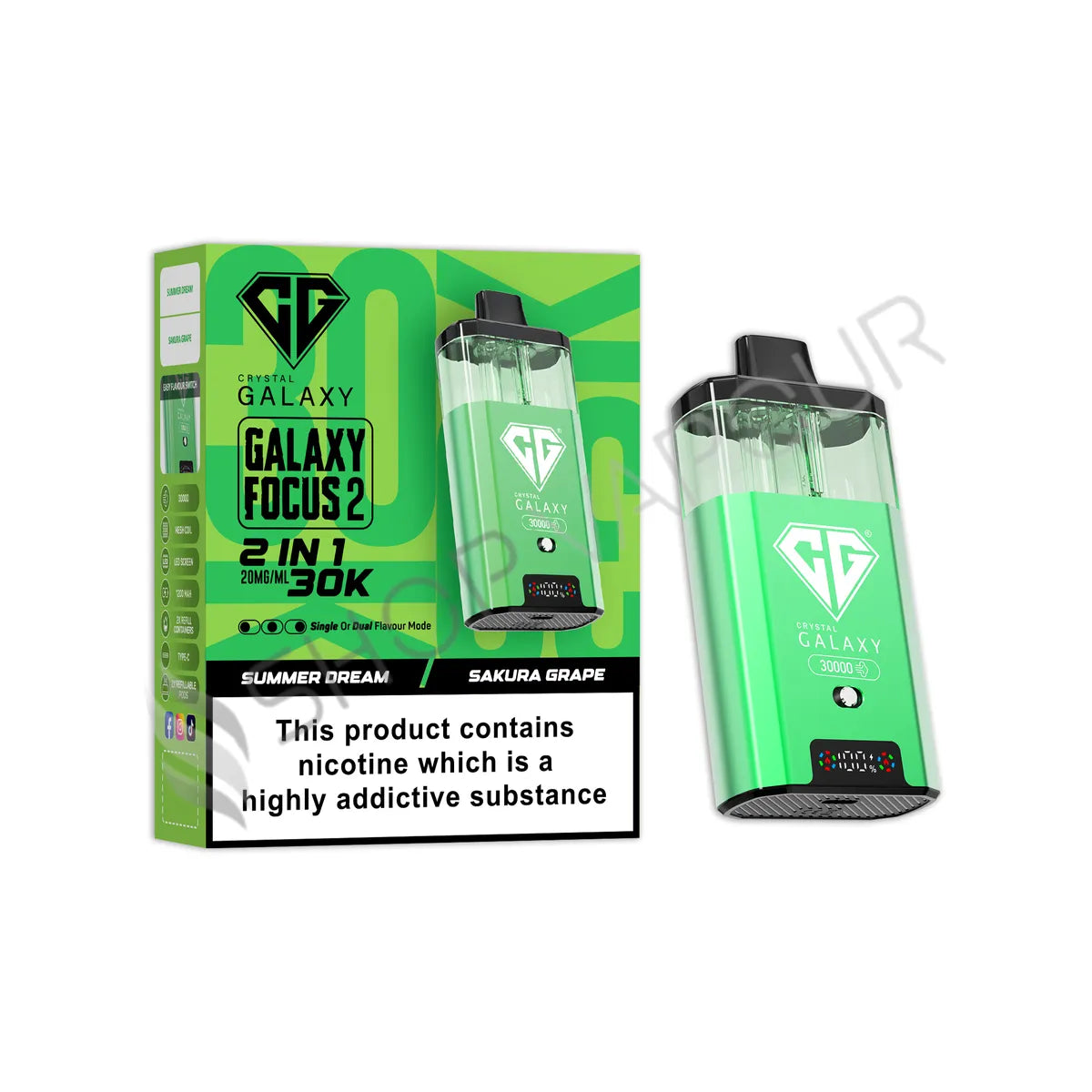 Crystal Galaxy Focus 2 30K Prefilled Pod Kit - Summer Dream Sakura Grape
