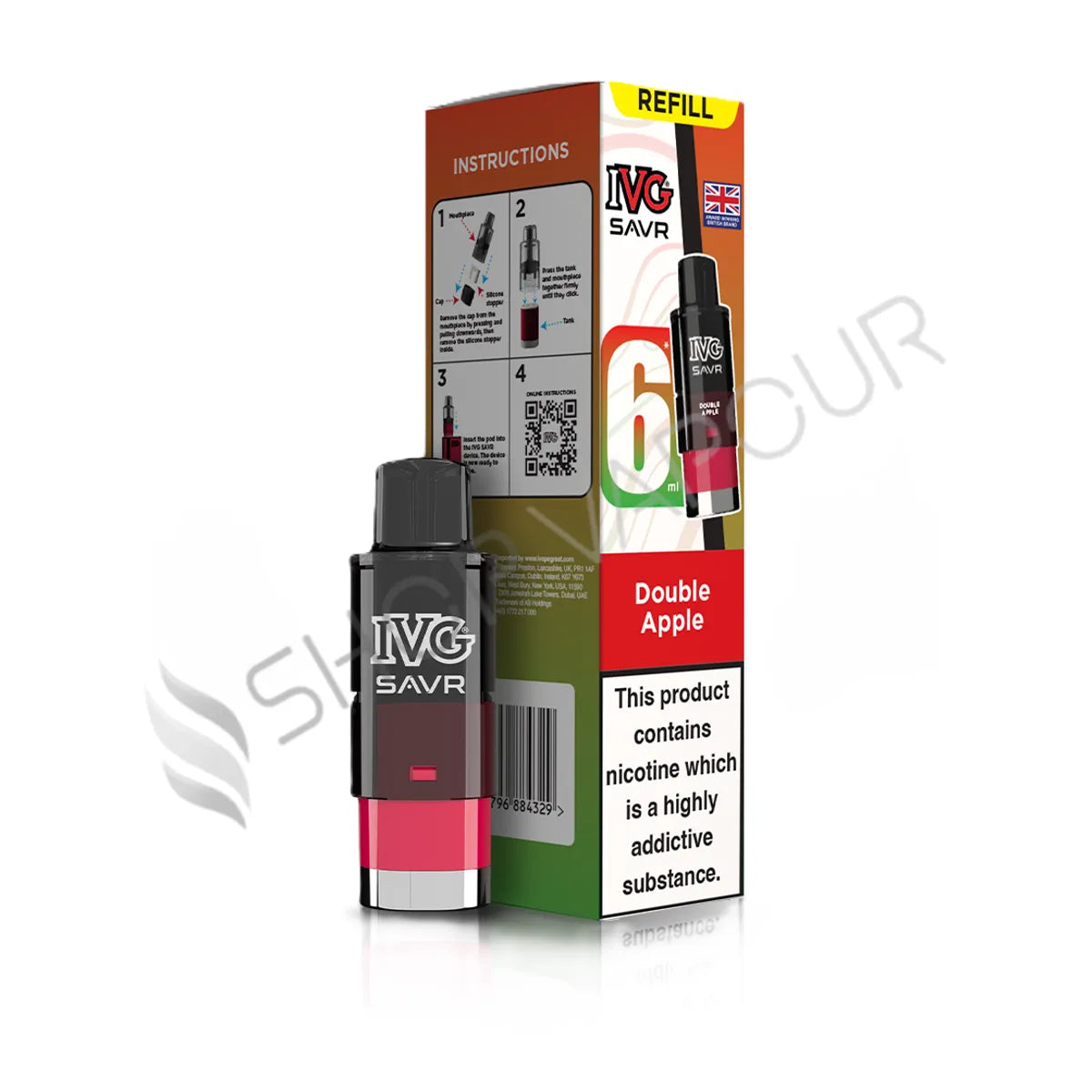 Double Apple SAVR Prefilled Pod & Refill by IVG
