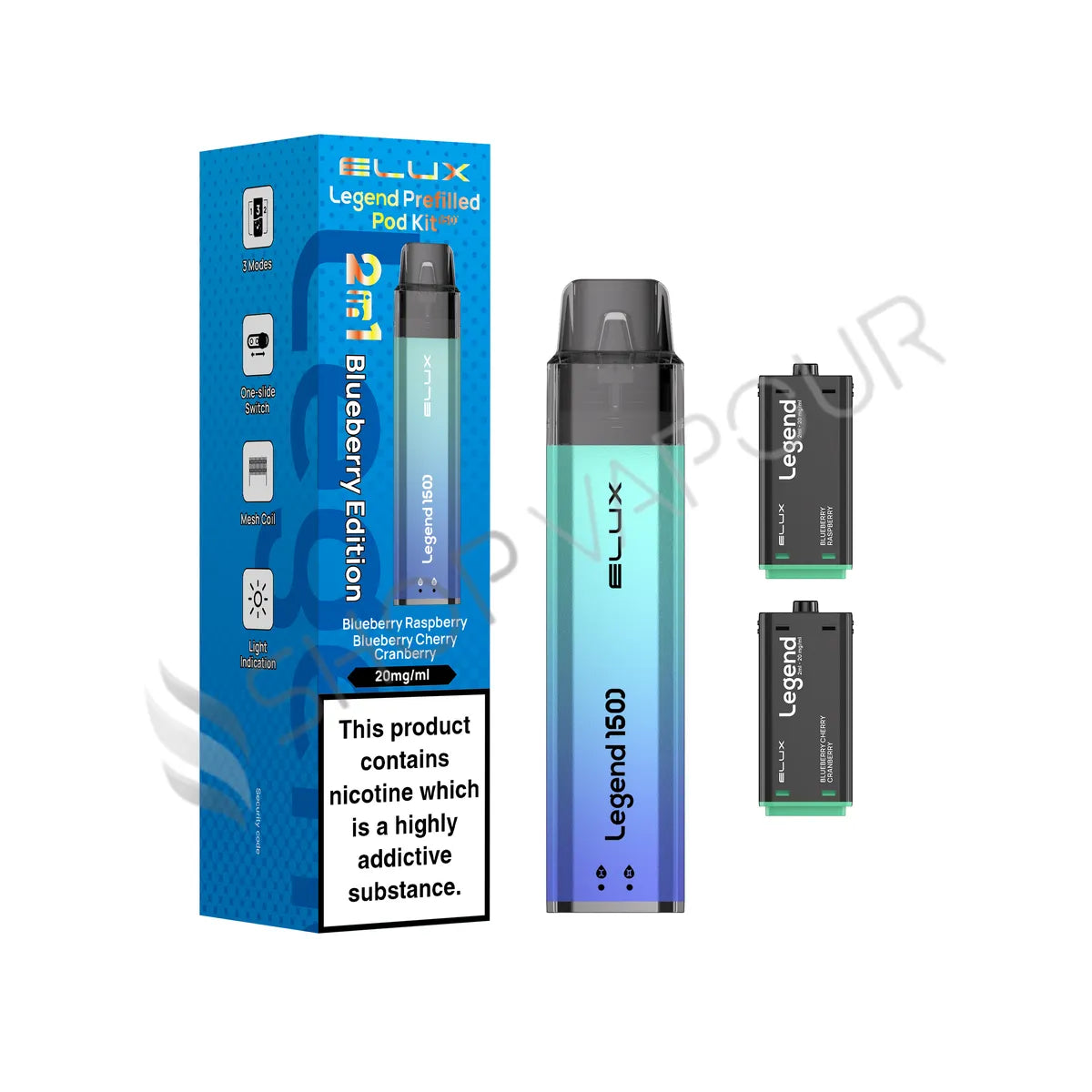 Elux Legend 1500 Prefilled Pod Kit - Blueberry Edition