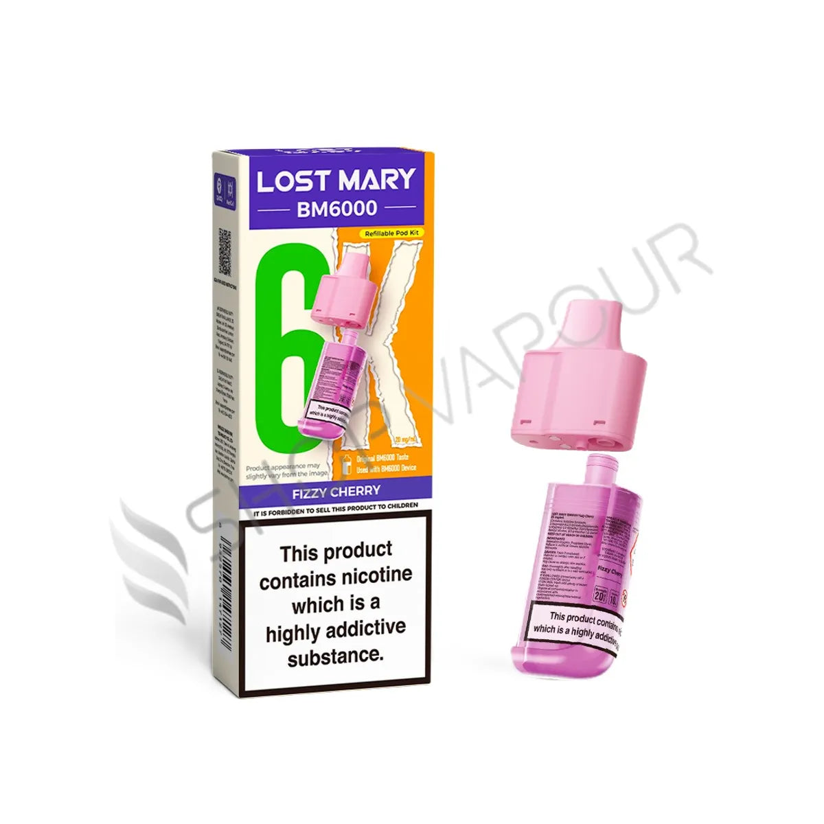 Fizzy Cherry BM6000 Prefilled Pod & Refill by Lost Mary