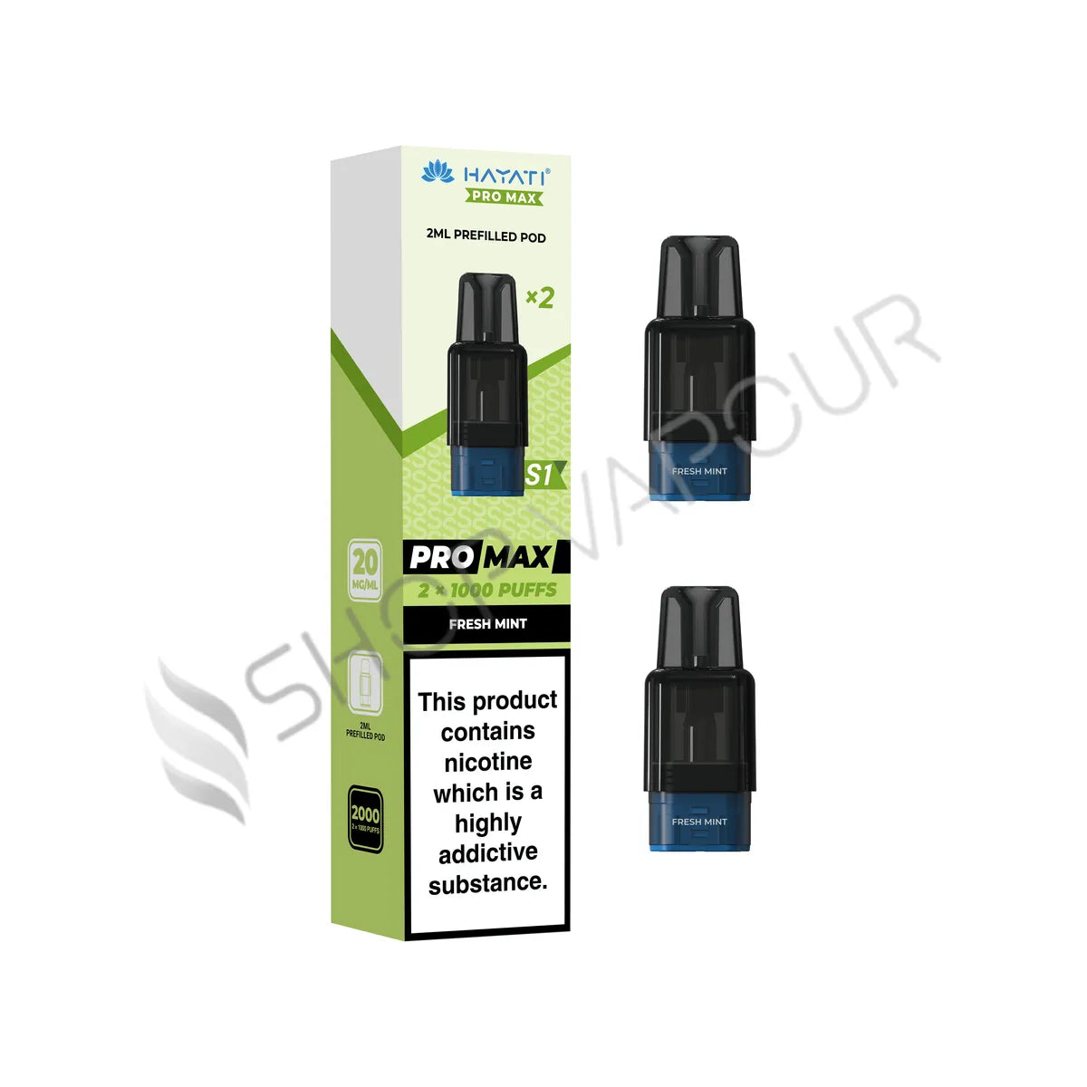 Fresh Mint Pro Max S1 Prefilled Pods by Hayati