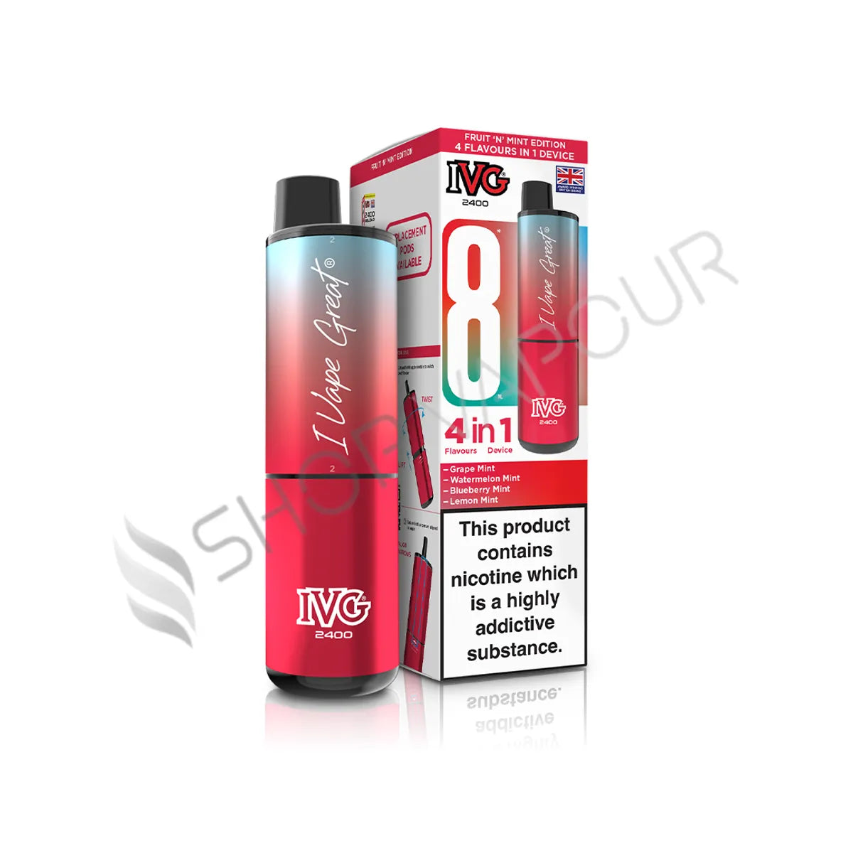 Fruit N Mint Edition IVG 2400 Prefilled Pod Kit