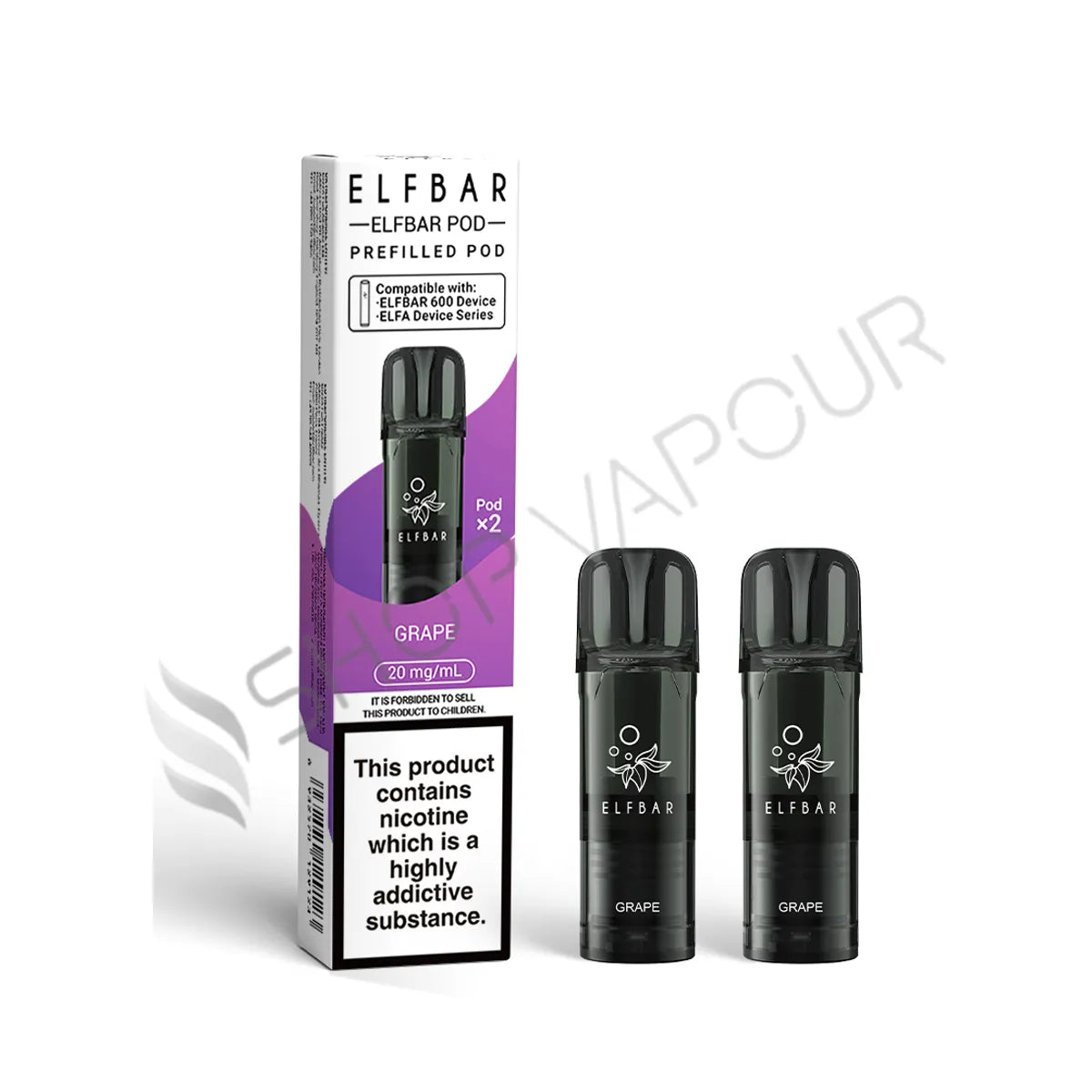 Grape 600 Prefilled Pods by Elf Bar