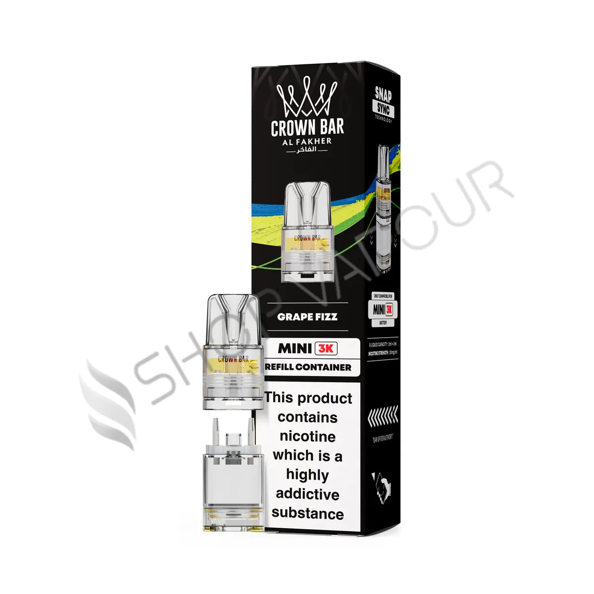 Grape Fizz Crown Bar Mini 3K Prefilled Pod & Refill by Al Fakher