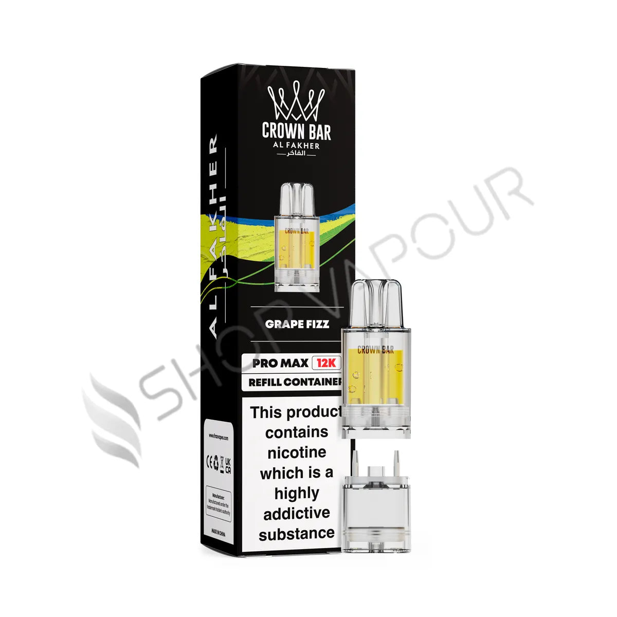 Grape Fizz Crown Bar Pro Max 12K Prefilled Pod & Refill by Al Fakher
