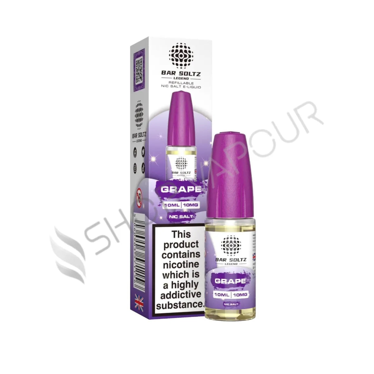 Grape Nic Salt E-Liquid by Bar Soltz Legend