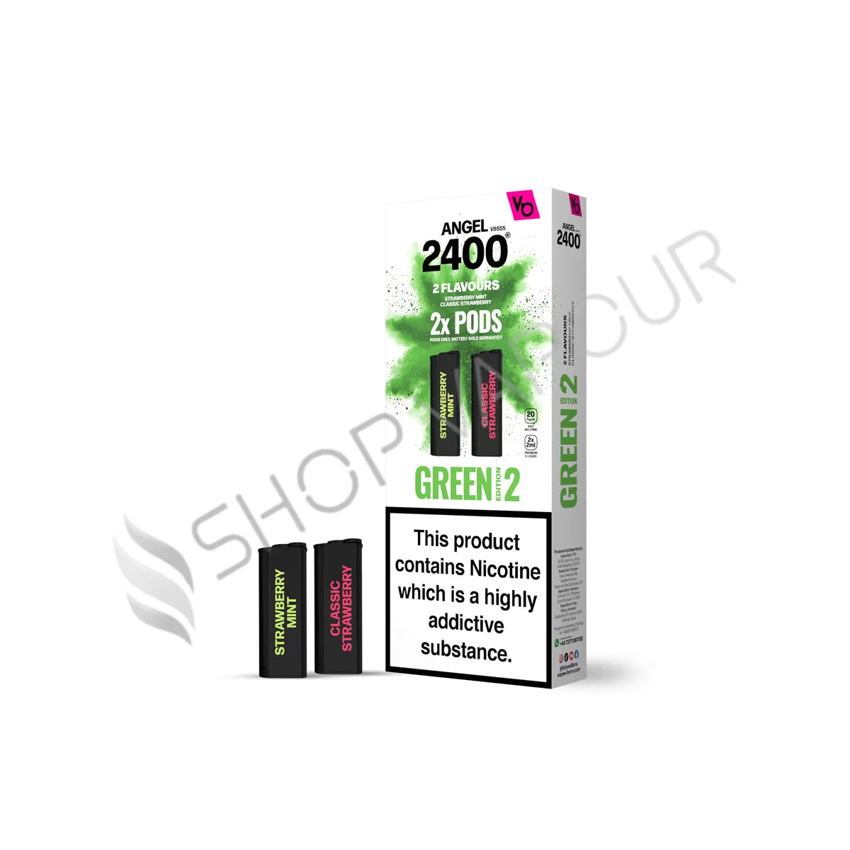 Green Edition 2 Angel 2400 Prefilled Pods by Vapes Bars