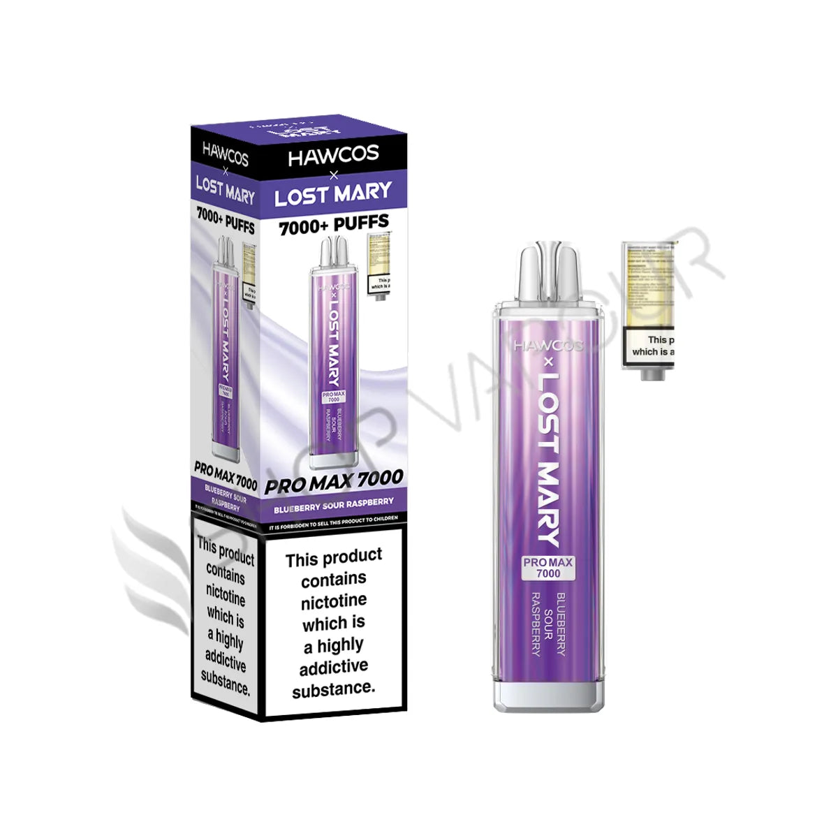 Blueberry Sour Raspberry Pro Max 7000 Prefilled Pod & Refill by Hawcos X Lost Mary