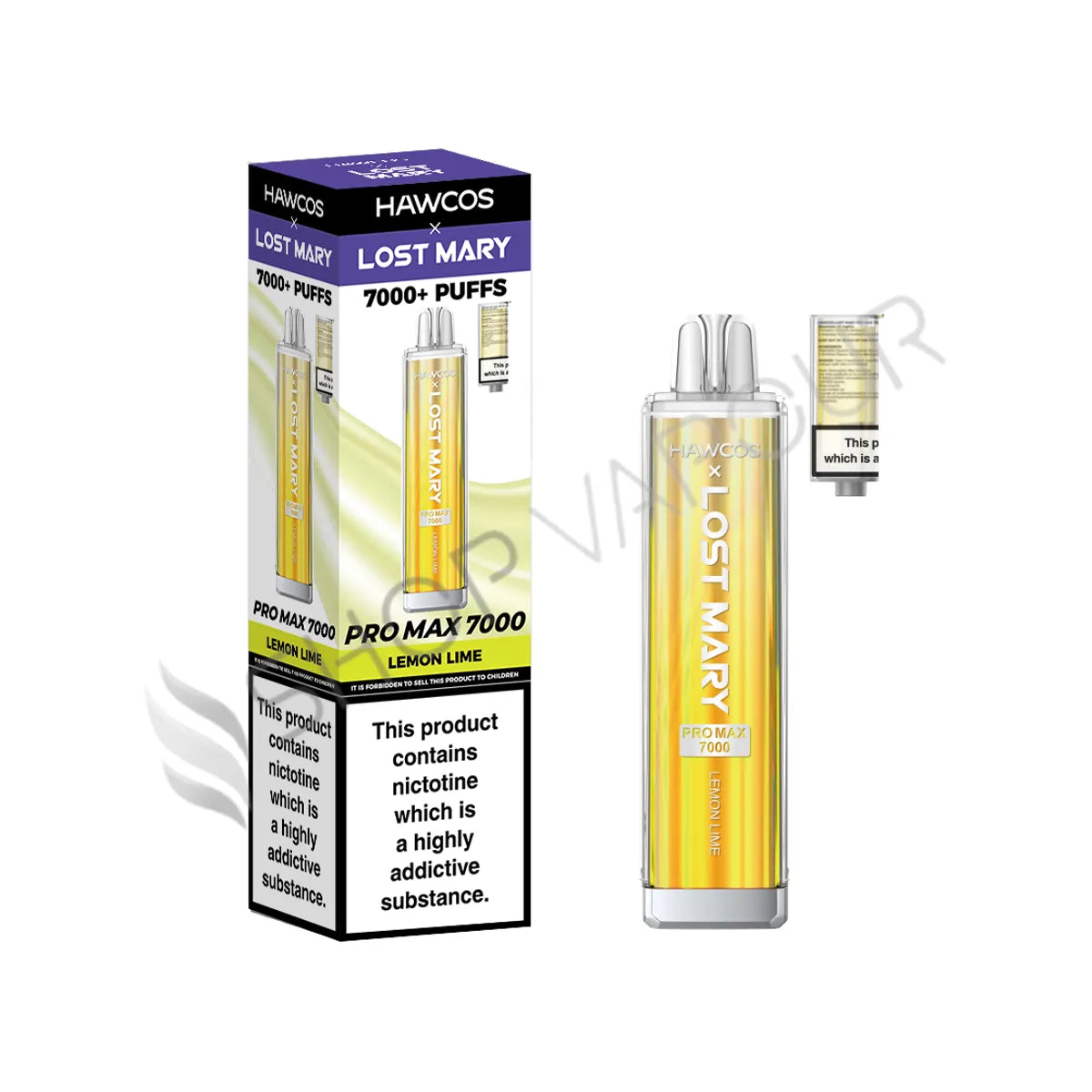 Lemon Lime Pro Max 7000 Prefilled Pod & Refill by Hawcos X Lost Mary