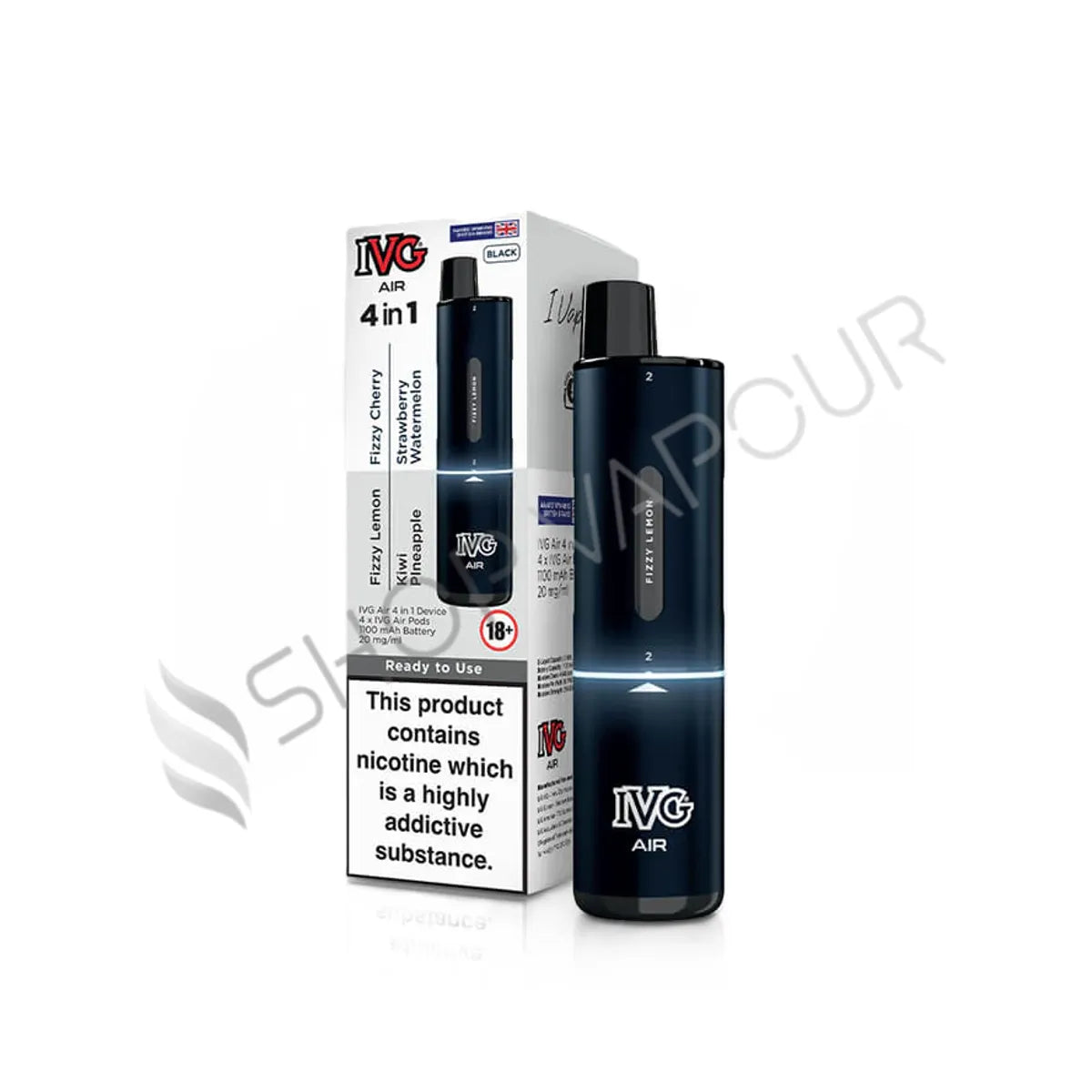 IVG Air 4 in 1 Prefilled Pod Kit - Black
