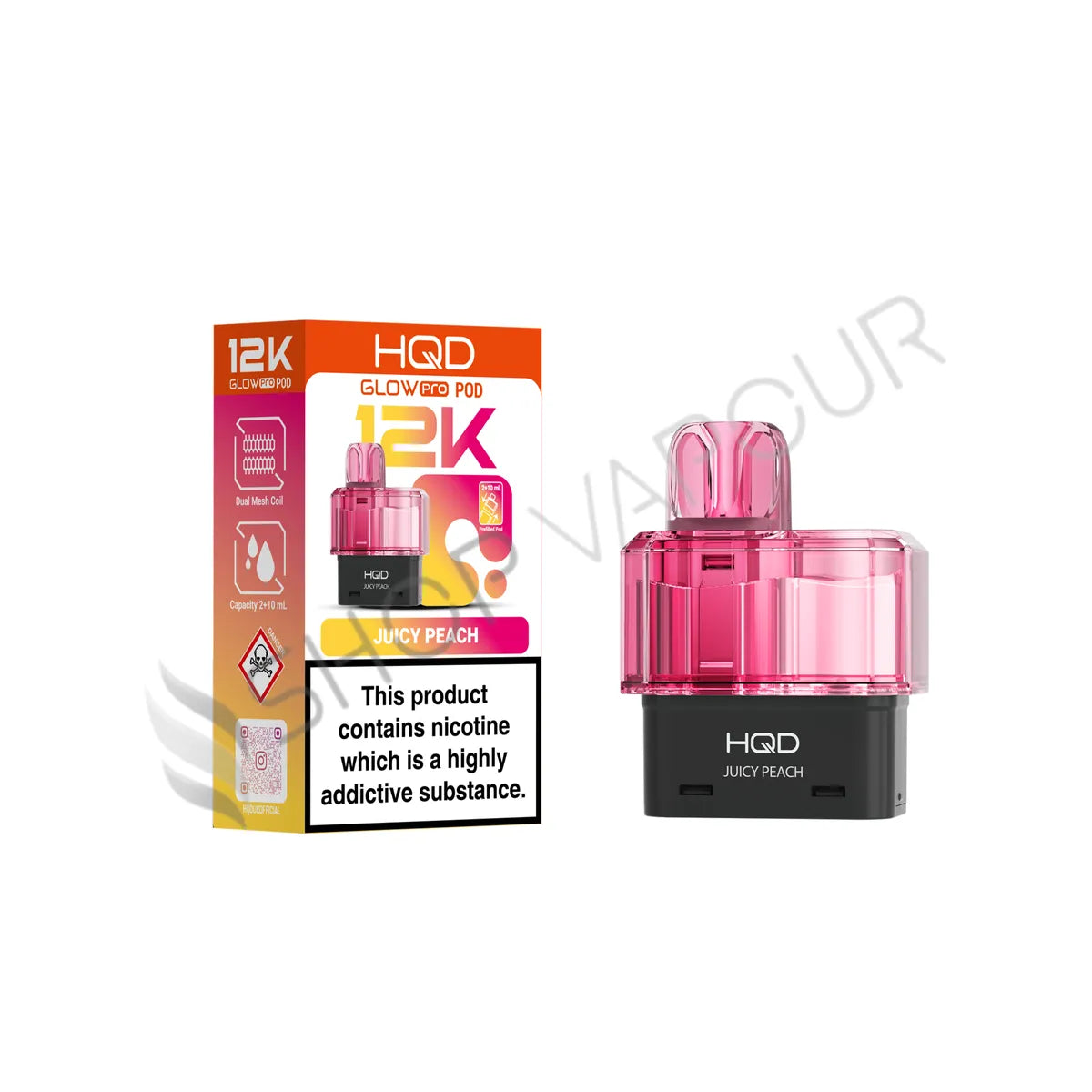 Juicy Peach Glow Pro 12K Prefilled Pod & Refill by HQD