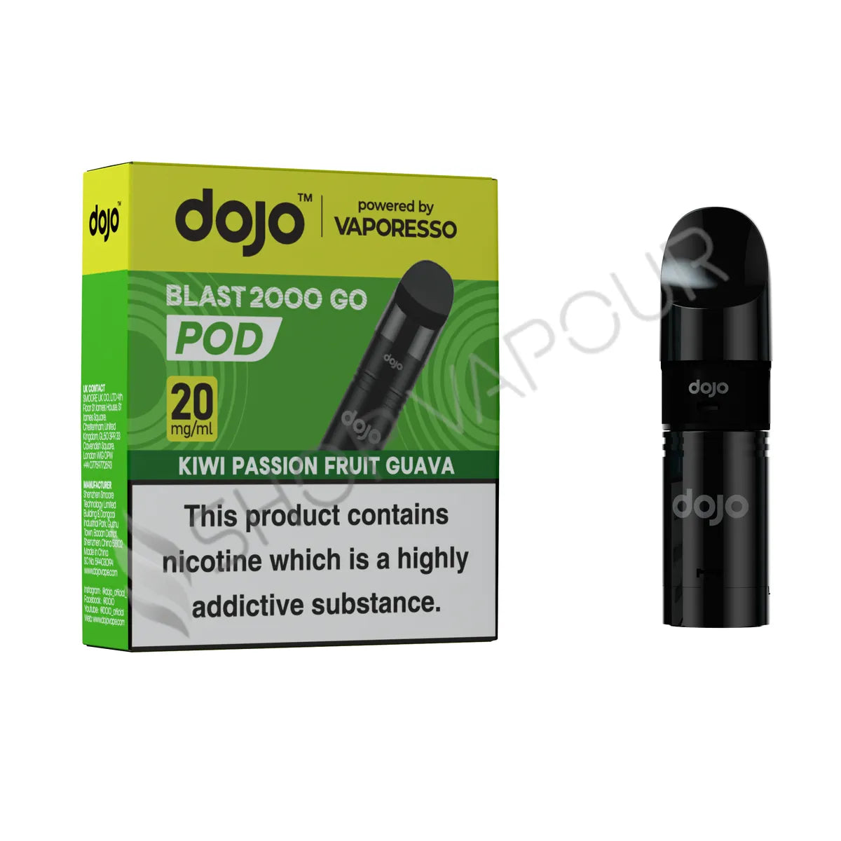 Kiwi Passionfruit Guava Dojo Blast 2000 Go Prefilled Pod & Refill by Vaporesso