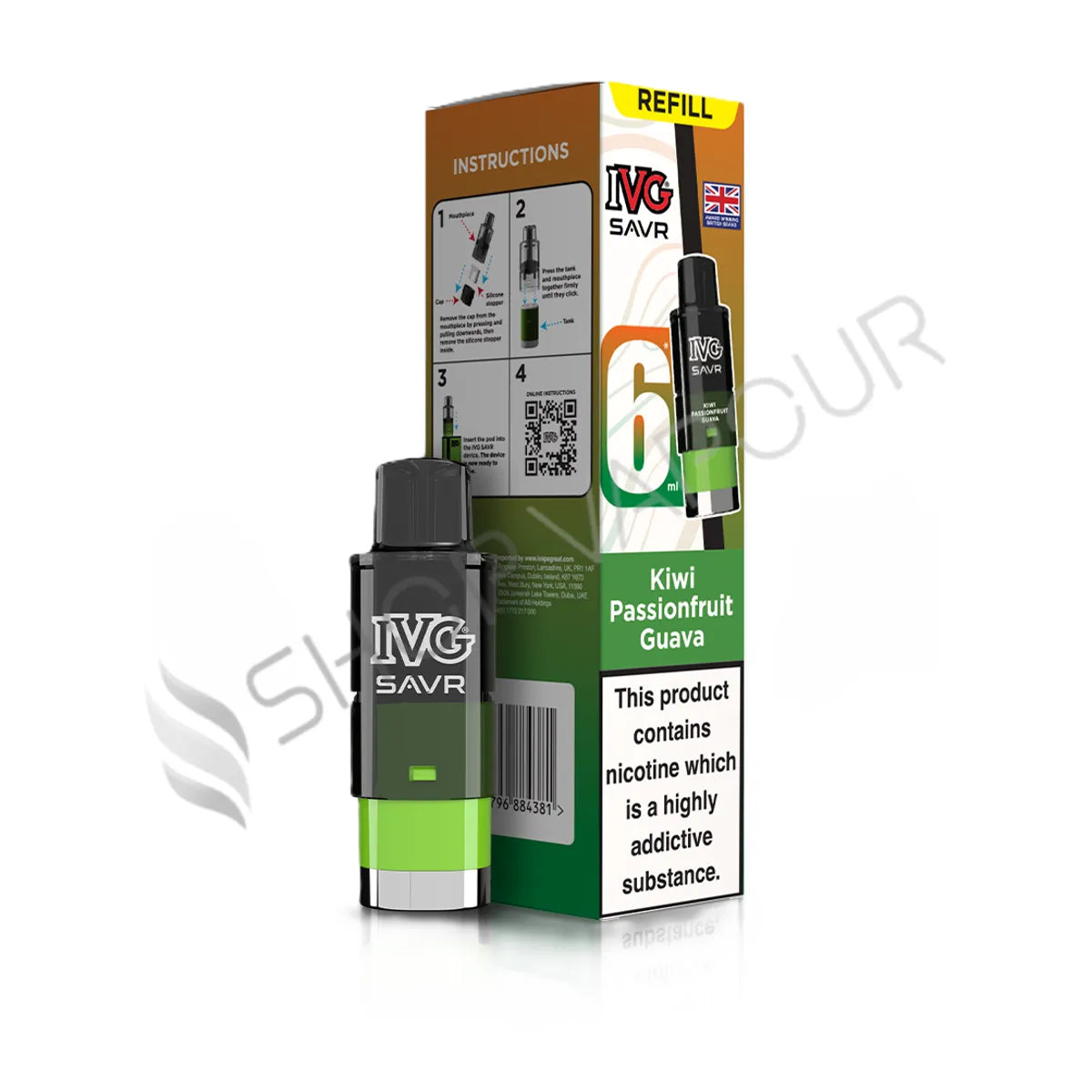 Kiwi Passionfruit Guava SAVR Prefilled Pod & Refill by IVG